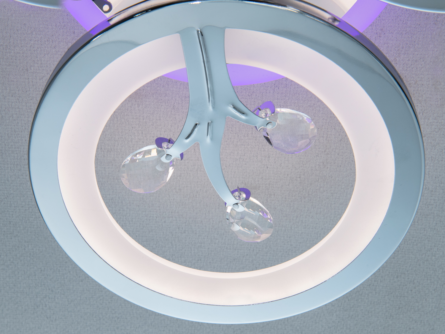 Стельова LED люстра 8135-3HR-LS хром 50 Вт з пультом димер для 9 м²