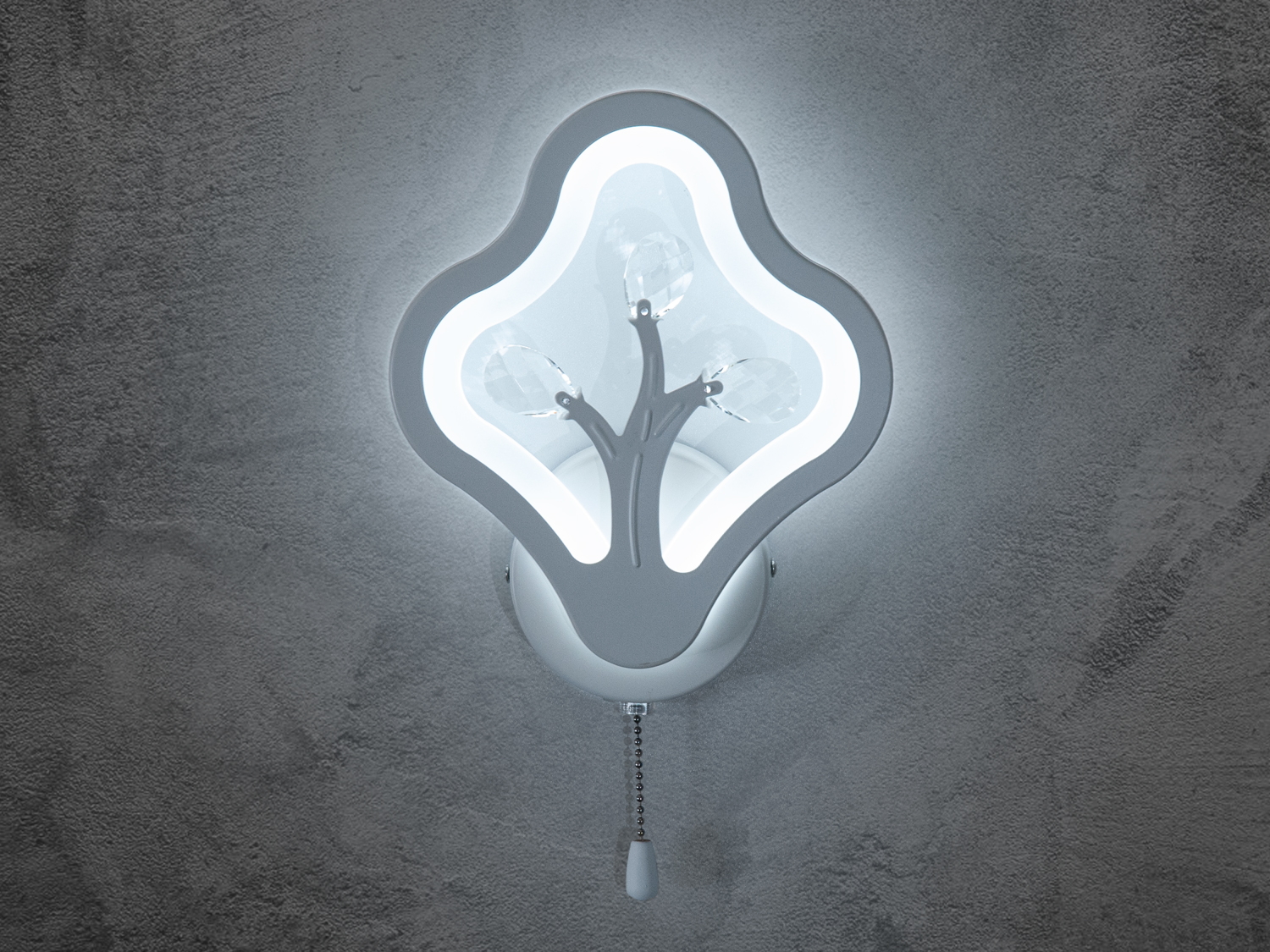 Приліжкове світлодіодне бра в спальню, колір білий, 12 W