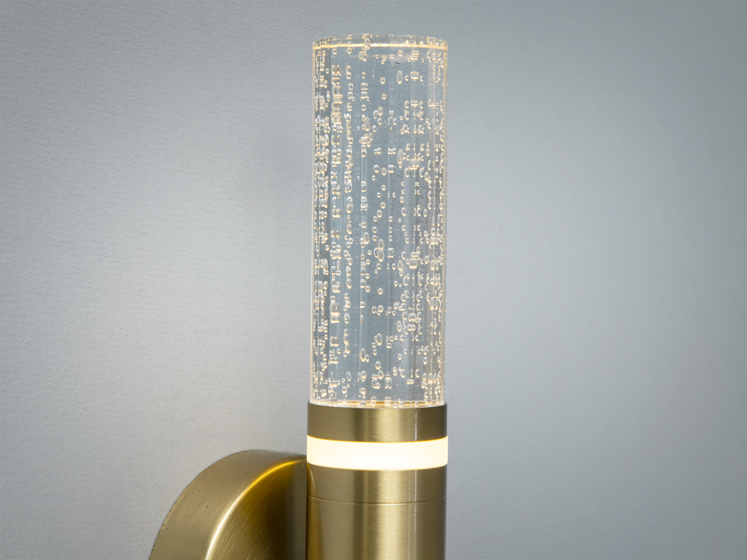 Настінне світлодіодне бра Diasha золото LED 6 Вт скло з бульбашками