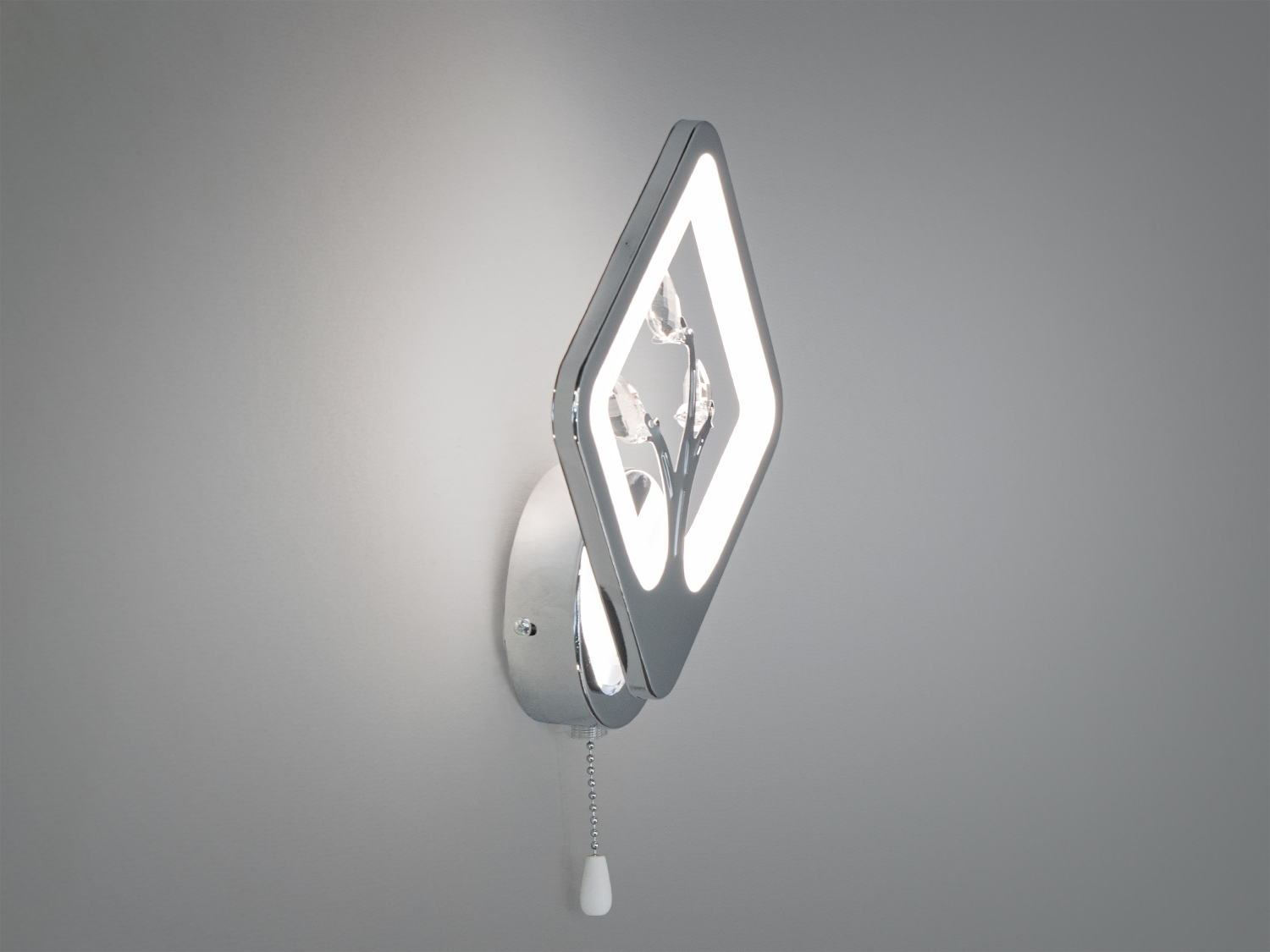 Настінне бра Diasha 8157 хром LED дизайн з кришталем