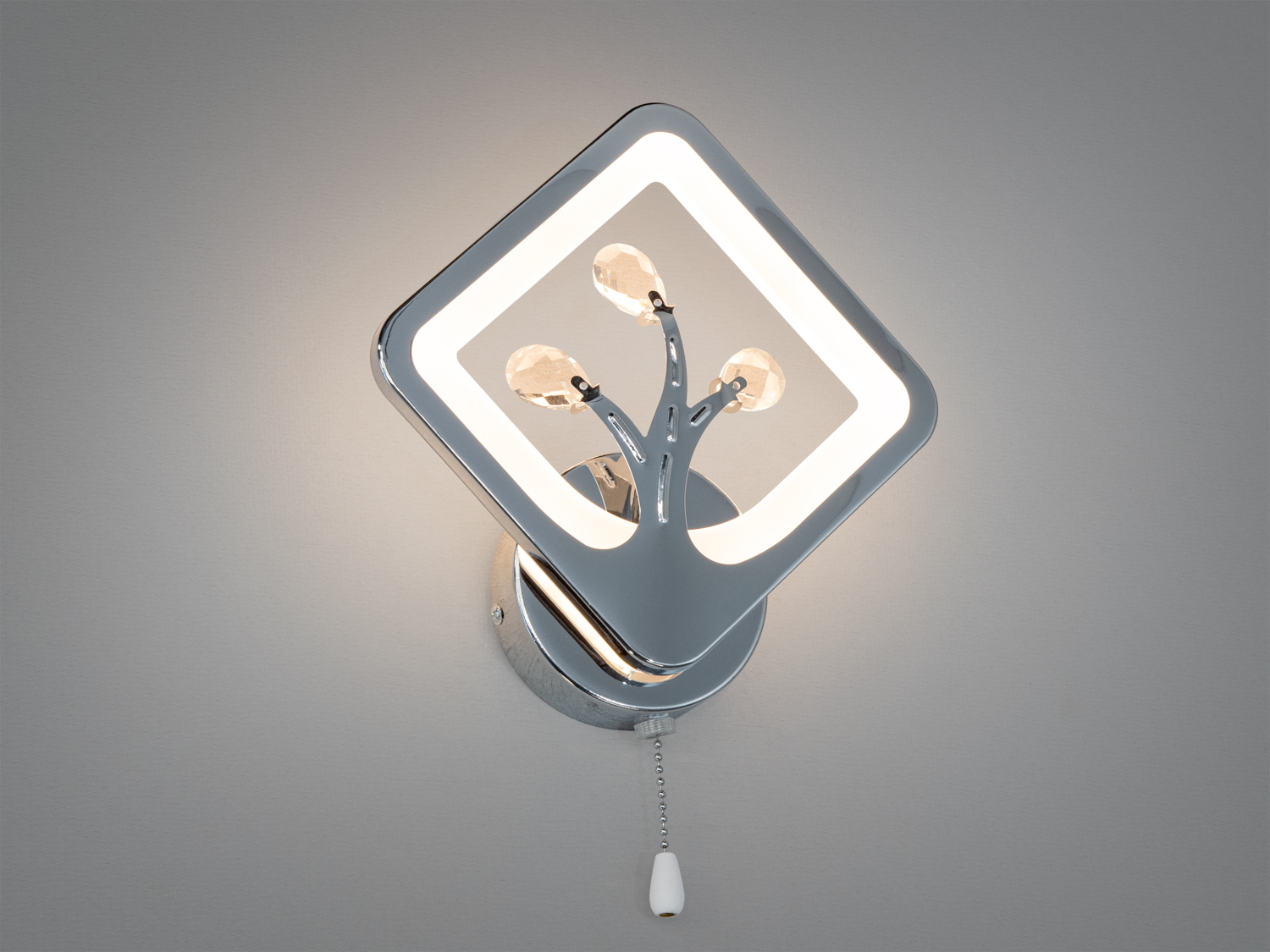 Настінне бра Diasha 8157 хром LED дизайн з кришталем