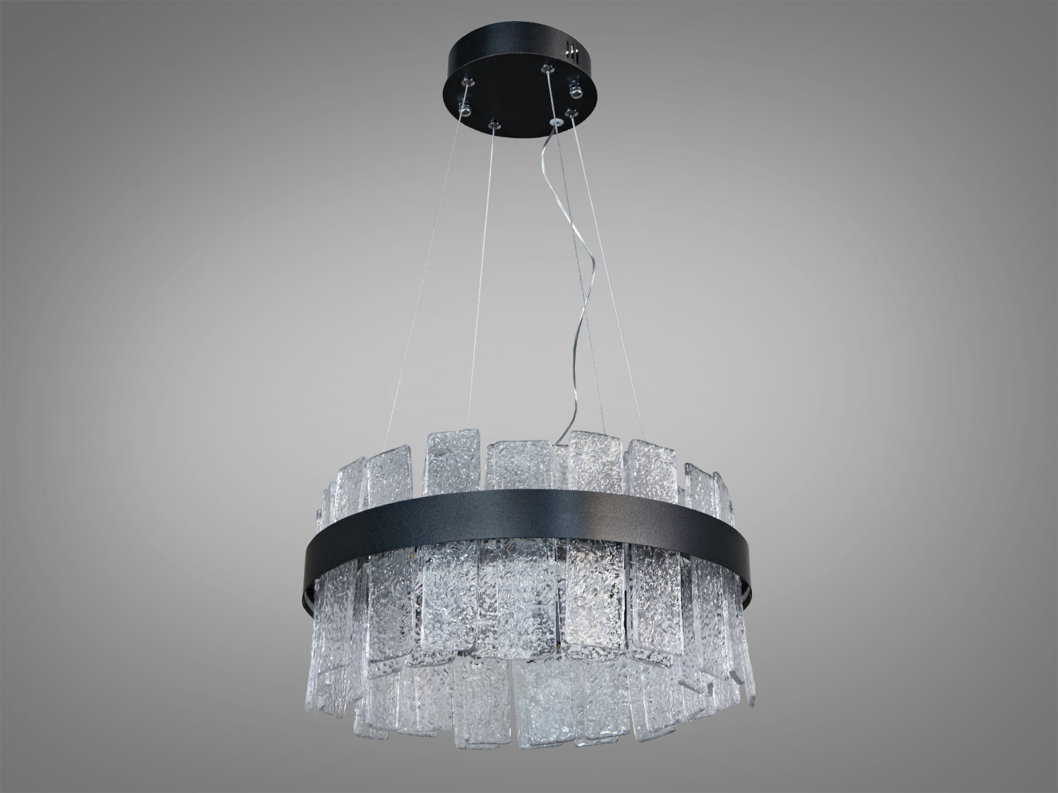 Підвісний світильник Diasha 817-400PB-LS свинець текстуроване скло