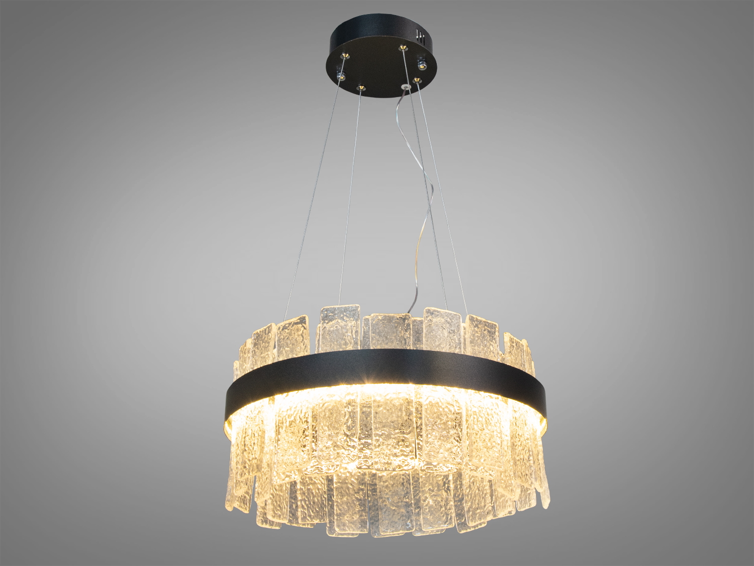 Підвісний світильник Diasha з текстурованого скла. Для сучасних інтер′єрів, енергоефективний і стильний.