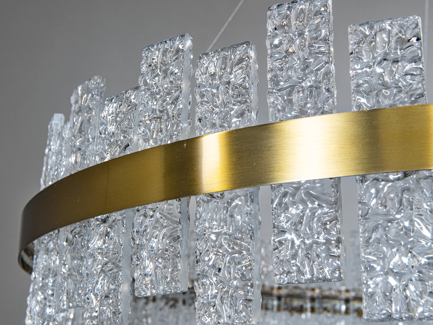 Підвісна люстра Diasha бронза LED 90Вт кришталеві елементи