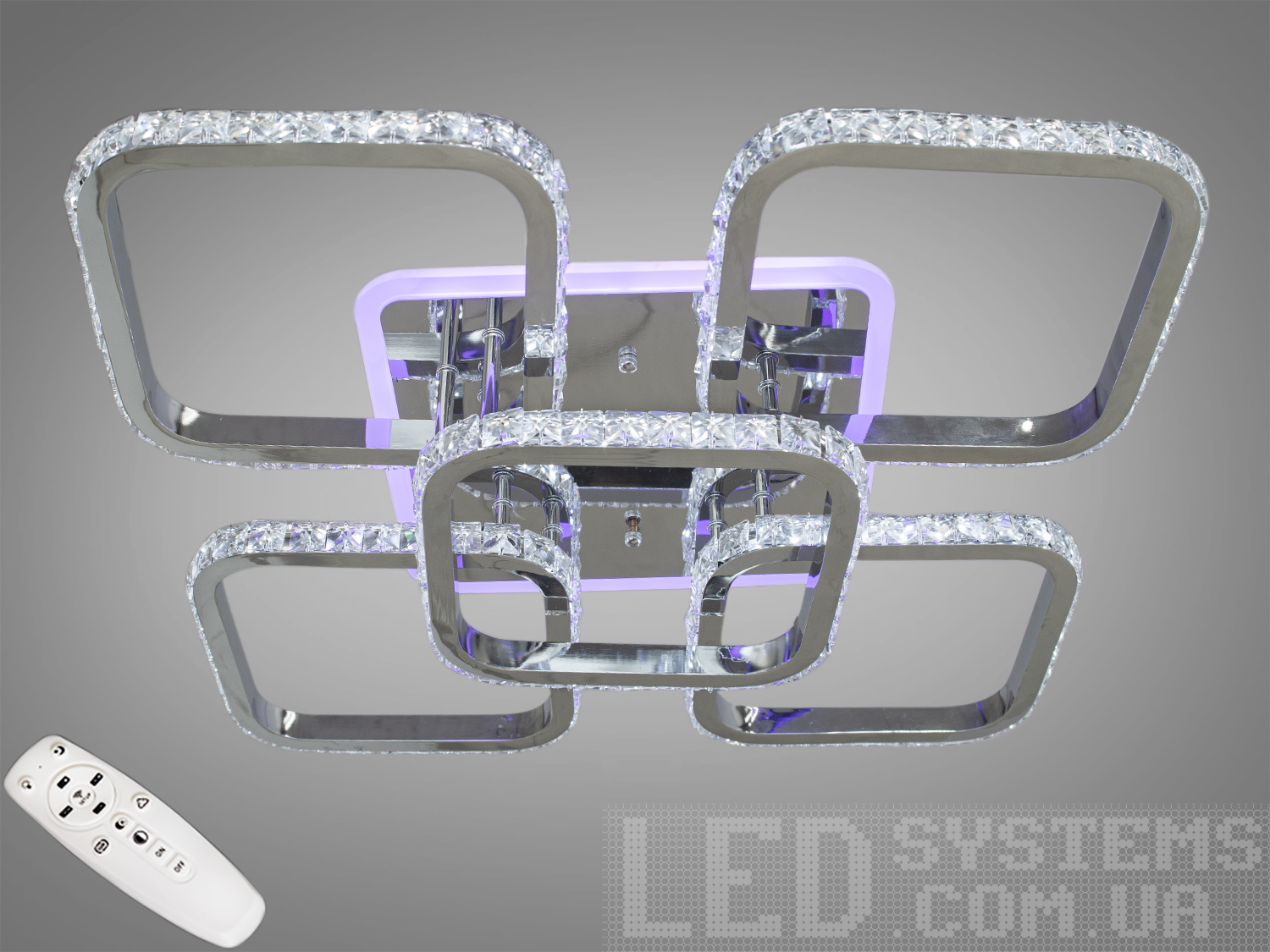 Кришталева LED-люстра з підсвічуванням, 120WХрустальные светодиодные люстры, Потолочные люстры, Светодиодные люстры, Люстры LED, Потолочные