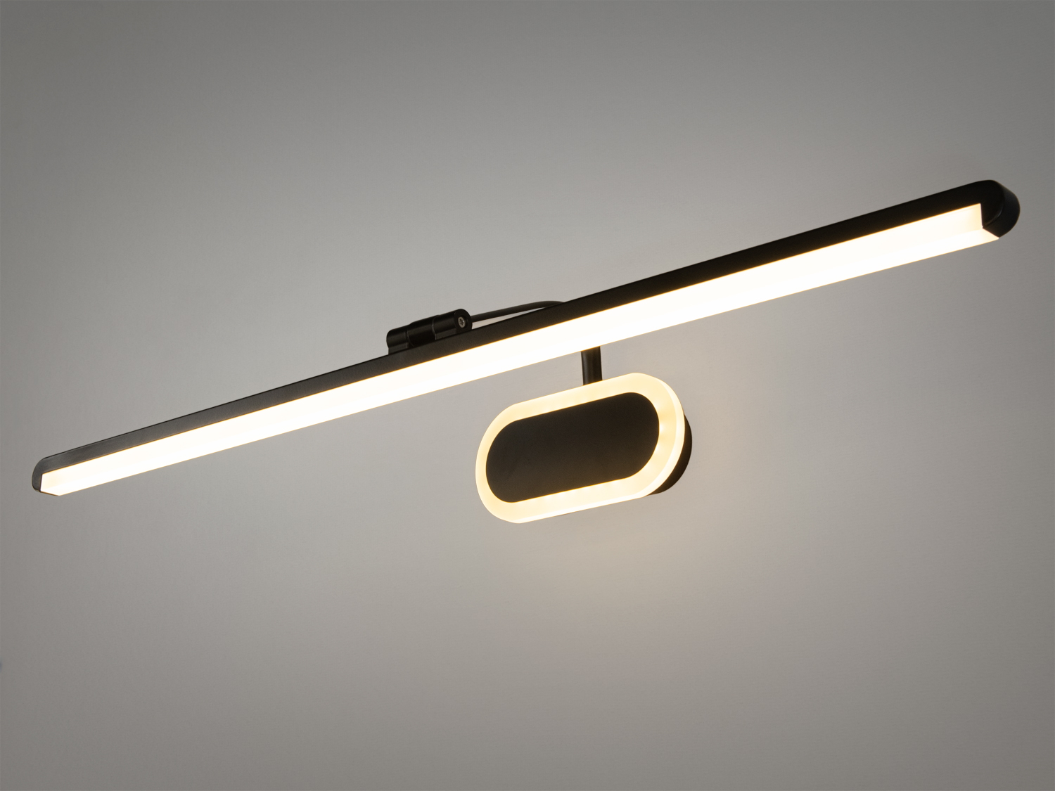 Лед підсвітка для зеркал і картин, 24W, чорний