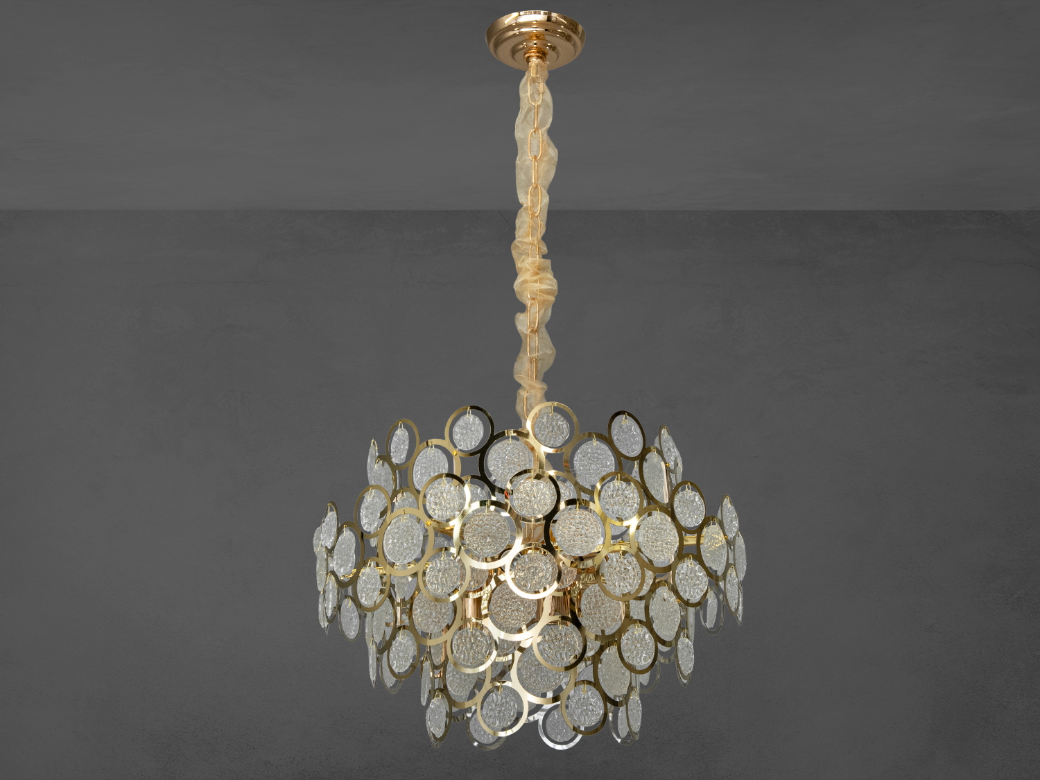 Люстра на 9 ламп стане яскравим елементом, дає багато світла що підходить для великих приміщень.