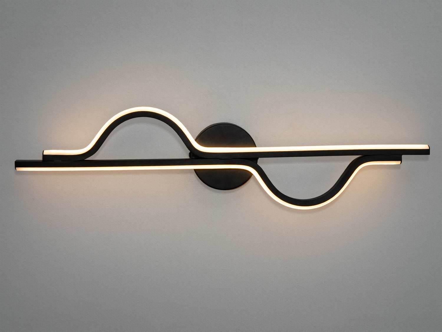 Незвичайний настінний світлодіодний світильник, колір чорний, 30W