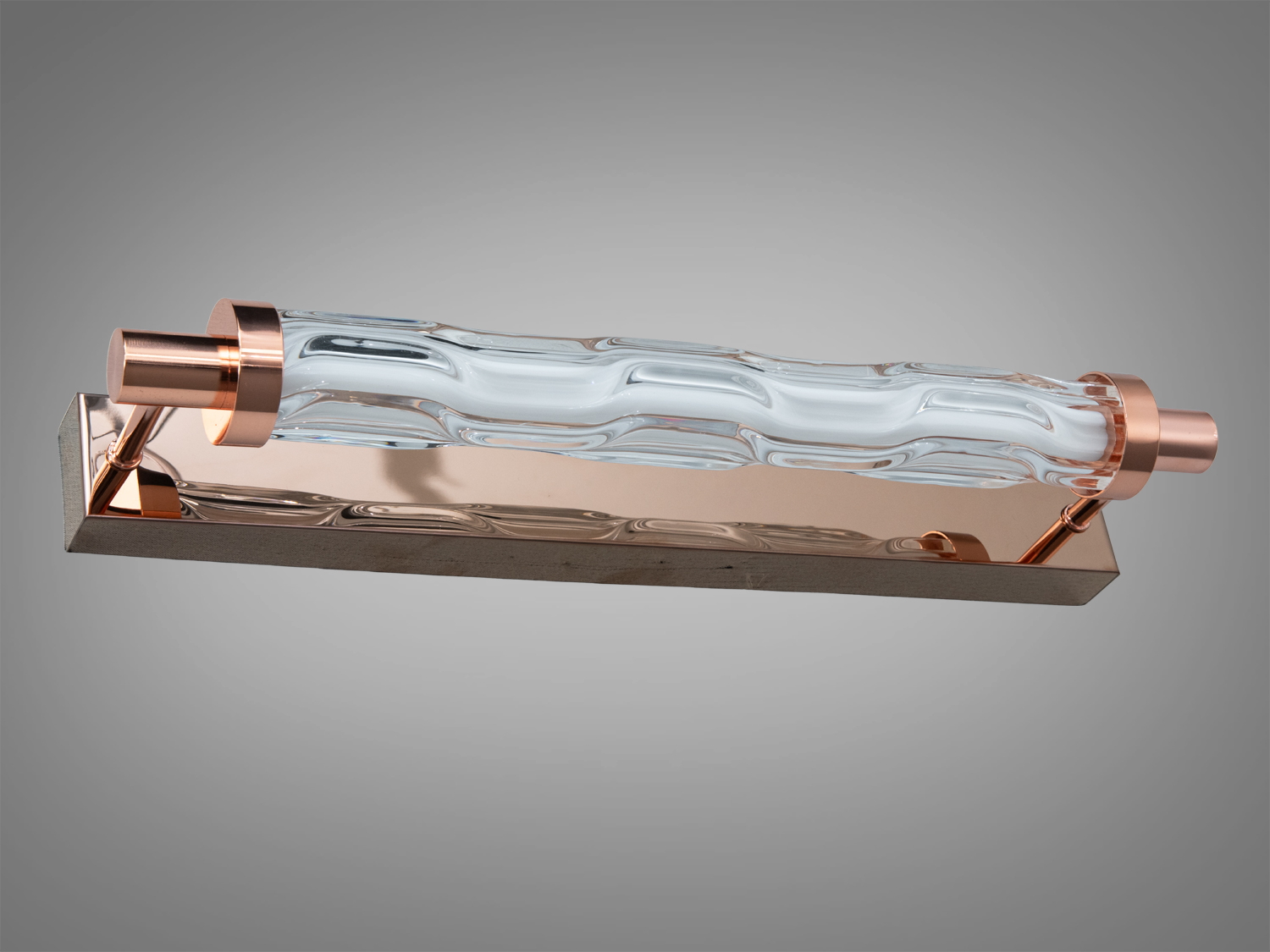 Настінне LED бра Лофт золото хвилясте скло 10 Вт акцентне освітлення