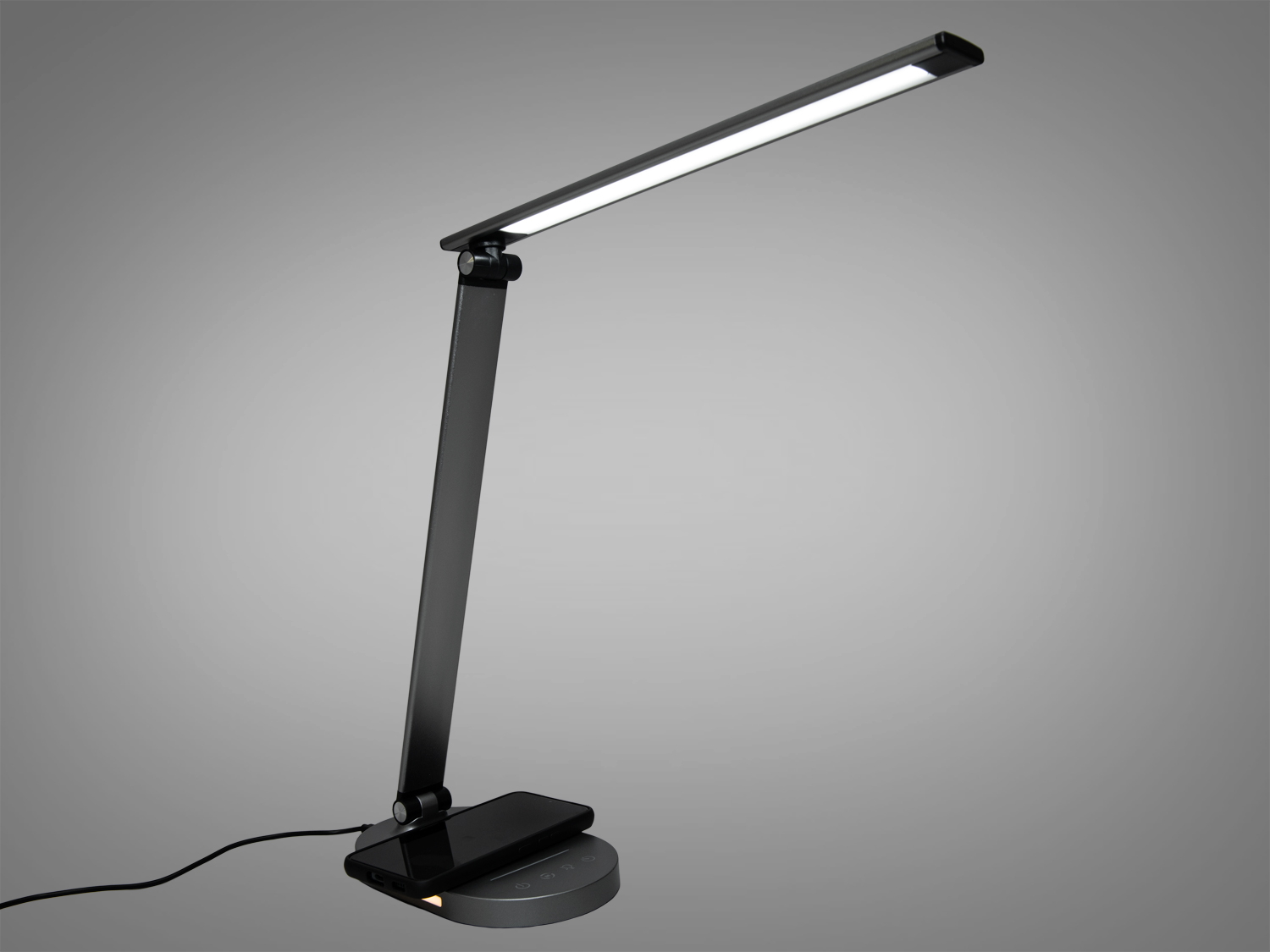Мінімалістична настільна LED лампа із usb зарядкою, колір сірий, на 6 WНастольные лампы, Светодиодные настольные лампы, Новинки