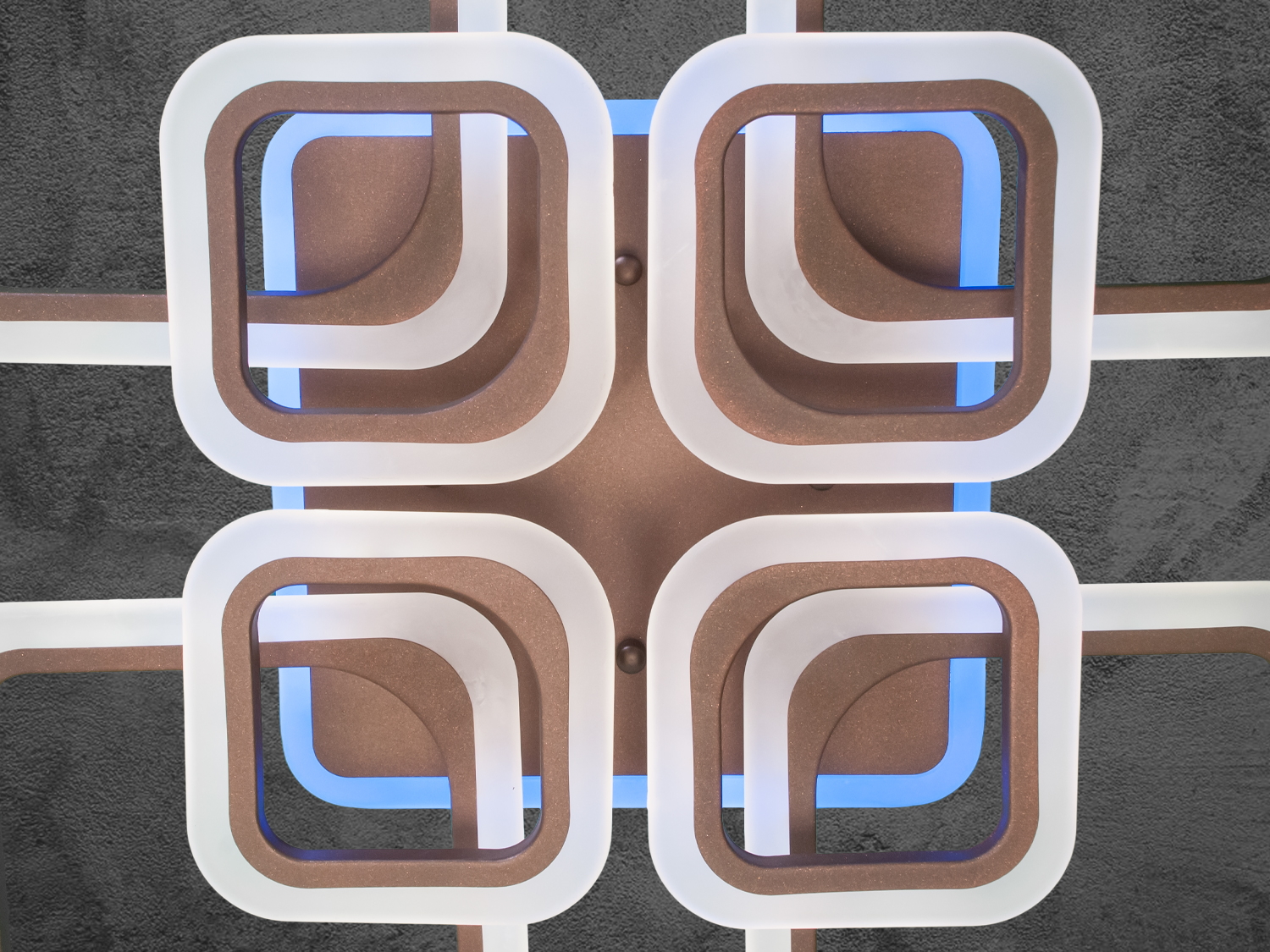 Світлодіодна люстра Diasha Серія 8060 коричнева з диммером і пультом