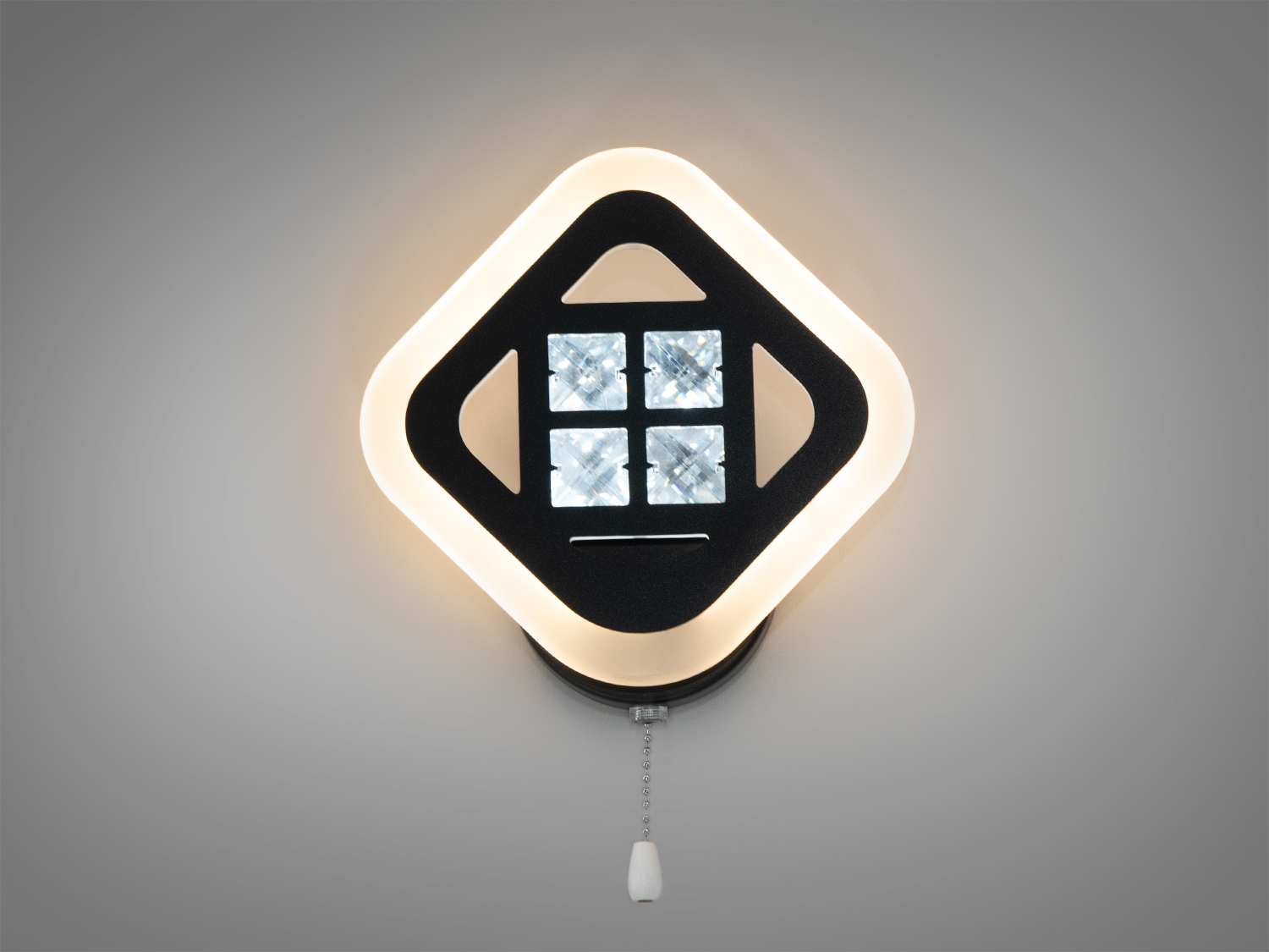 Футуристичний, елегантний світлодіодний світильник в спальню, кабінет потужністю 18W, чорного кольоруСветодиодные бра, Новинки