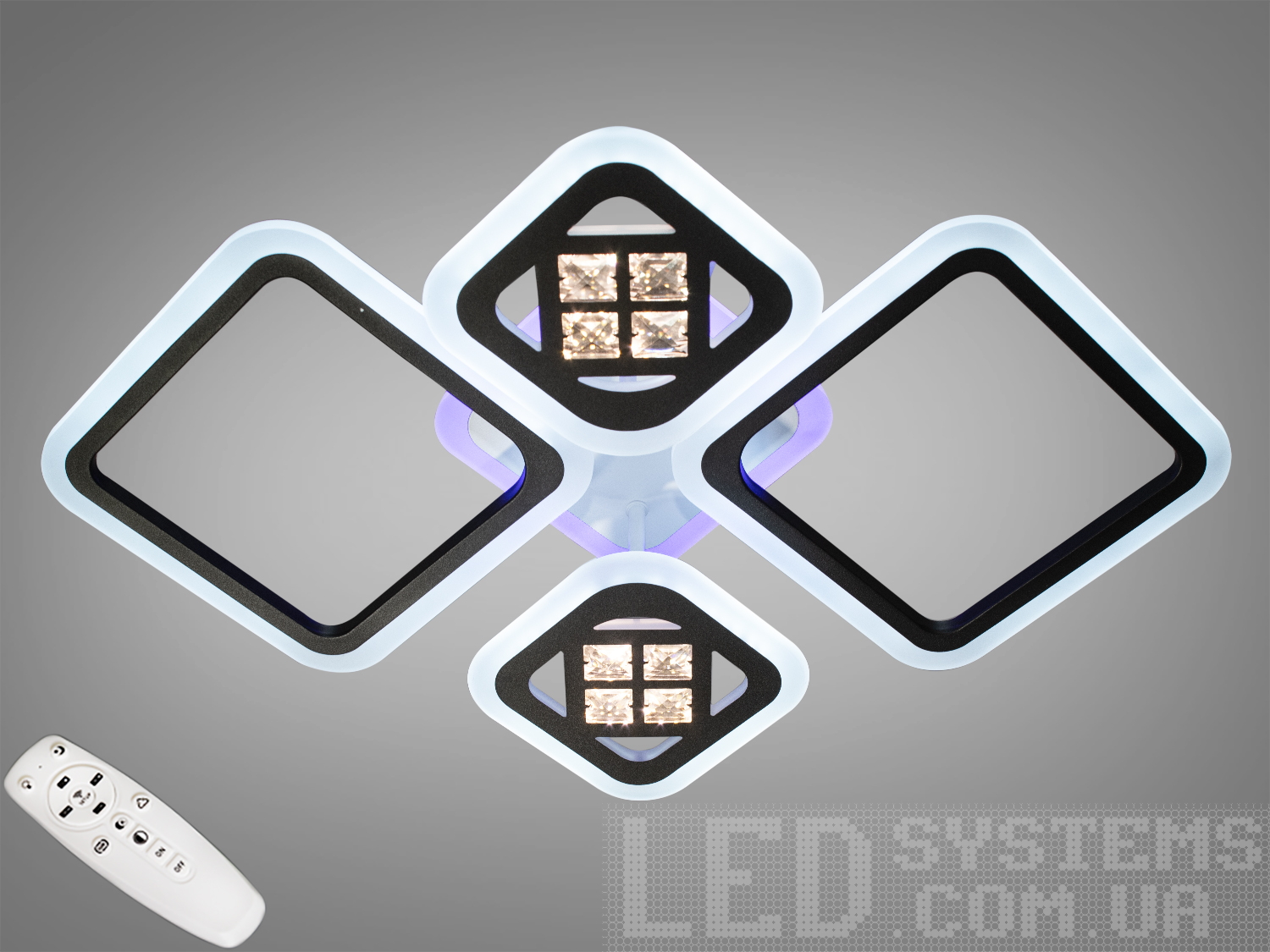LED-люстра з диммером і кольоровою підсвіткою 70WСерия 