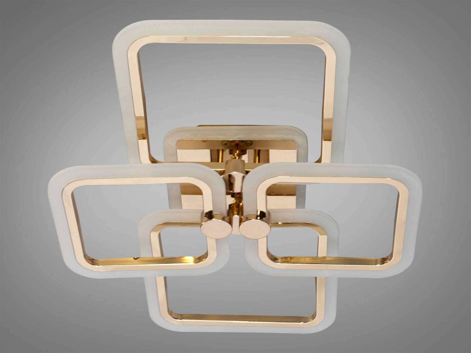 Плоска світлодіодна люстра Diasha серія 8060 золото 70W диммер пульт