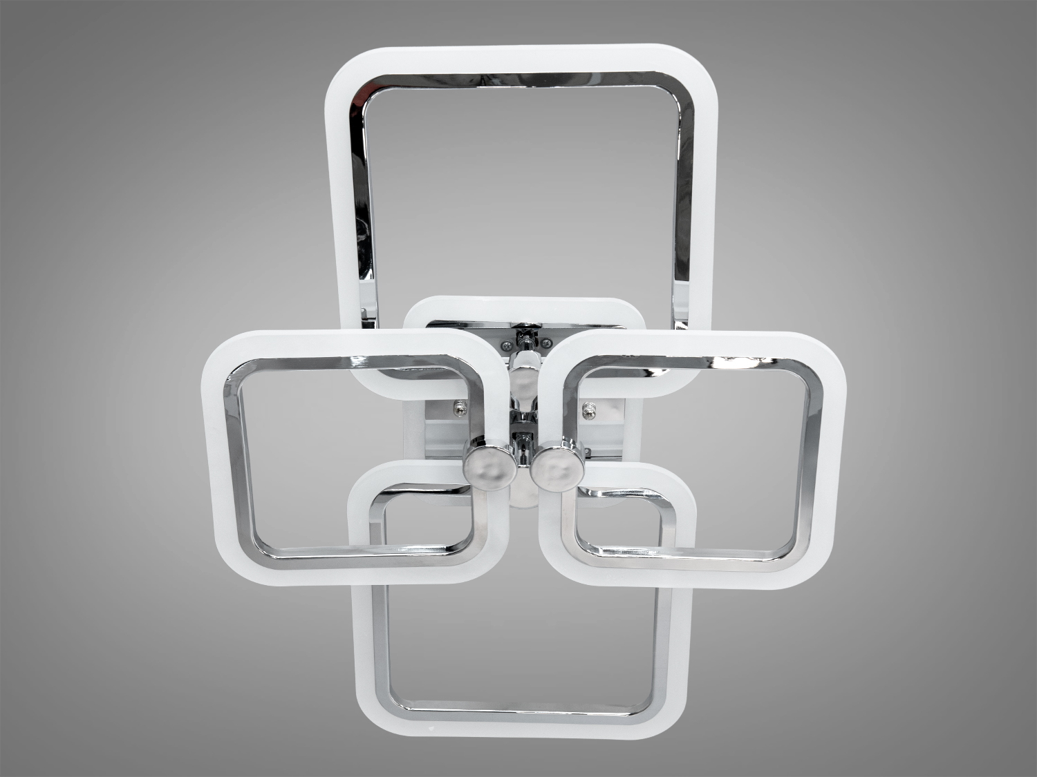 Плоска світлодіодна люстра хром 70W з пультом і диммером