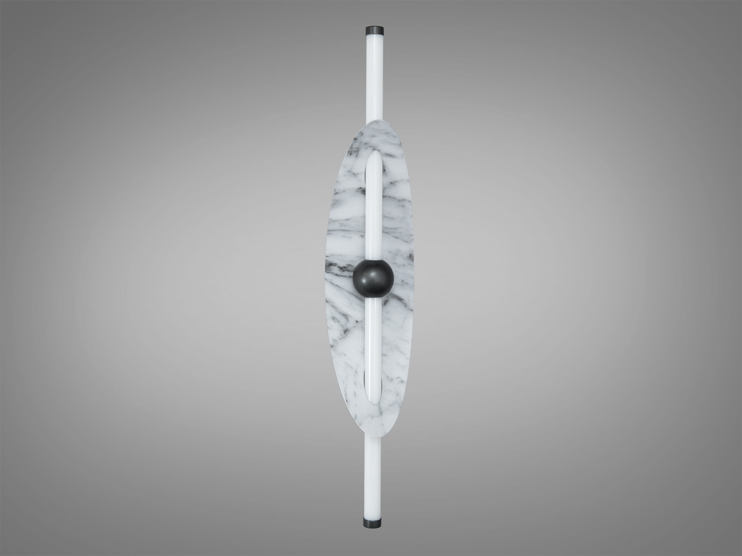 Лампа з мармуровою основою, підходить для сучасних інтер’єрів. Встановлюється вертикально, забезпечує рівномірне освітлення.