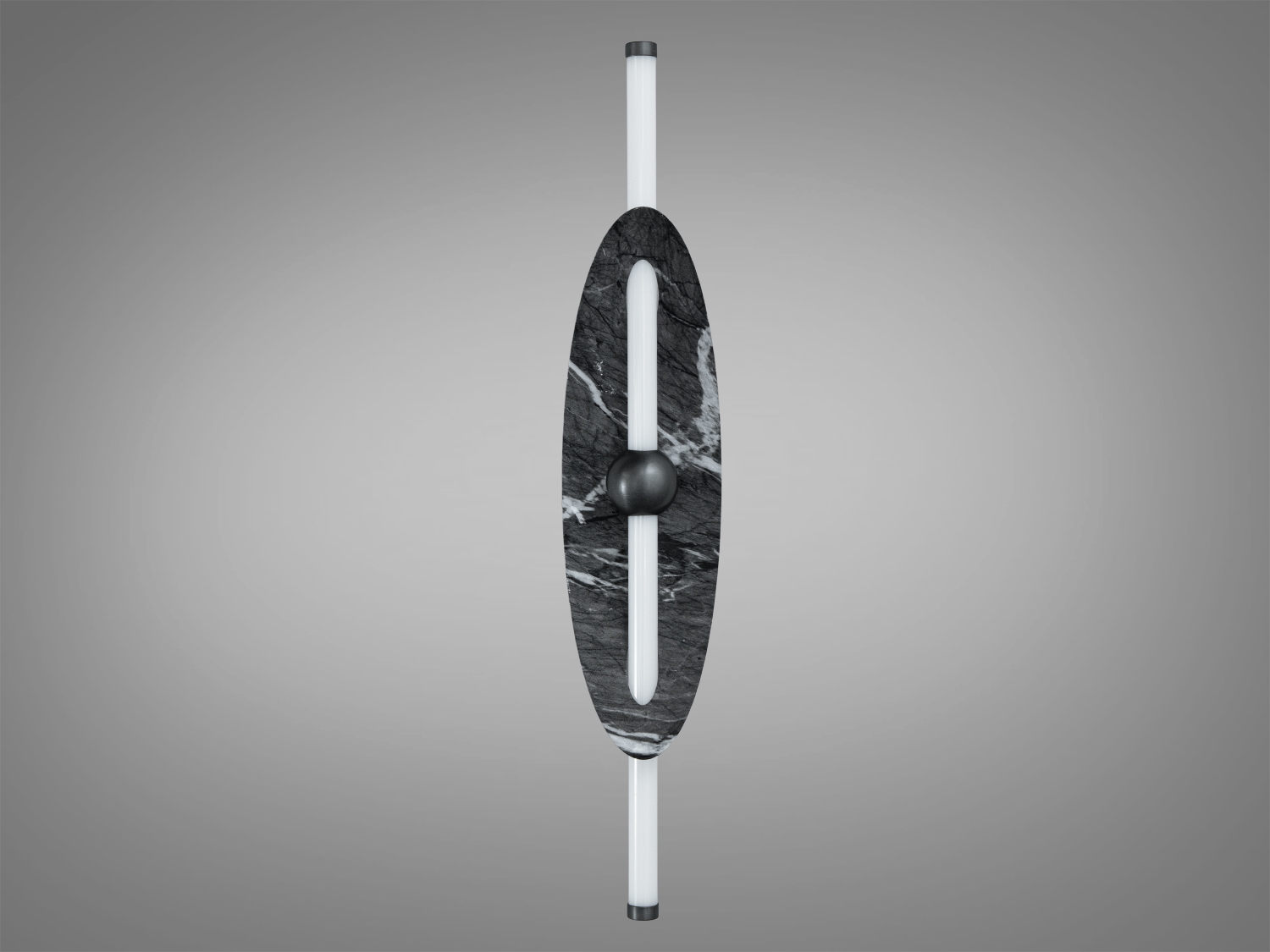 Світлодіодне настінне бра B1014BK-LS чорне з мармуровою вставкою 9 Вт