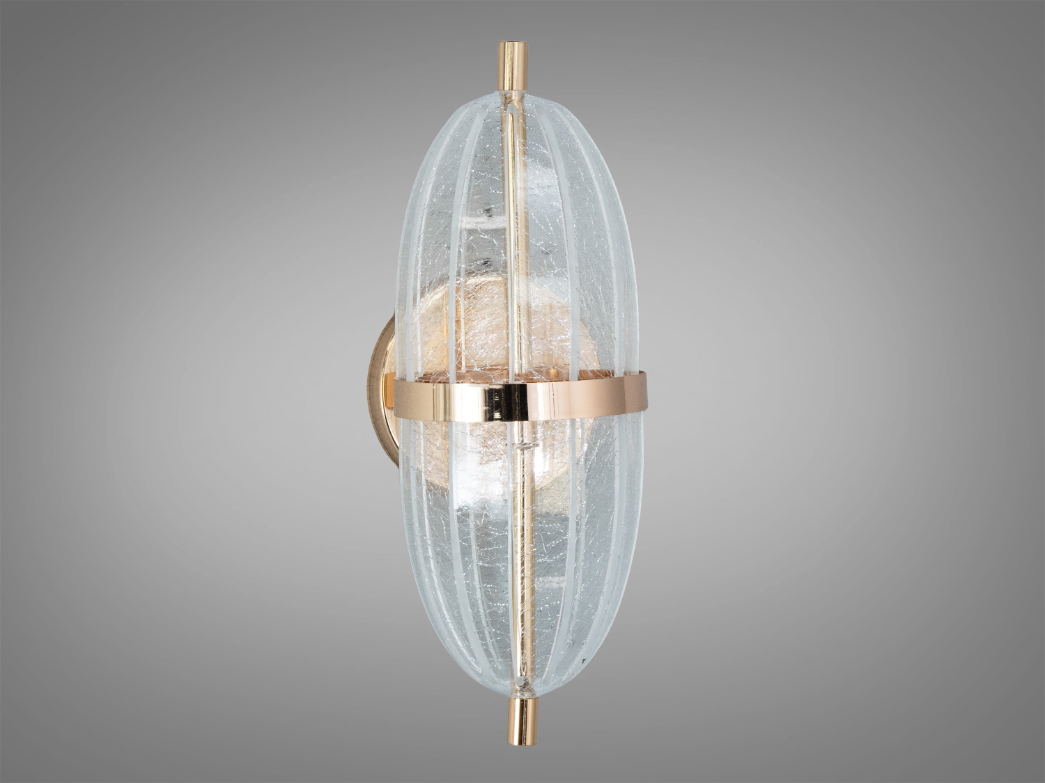 Настінне світлодіодне бра сучасне золото 6 Вт овальна форма