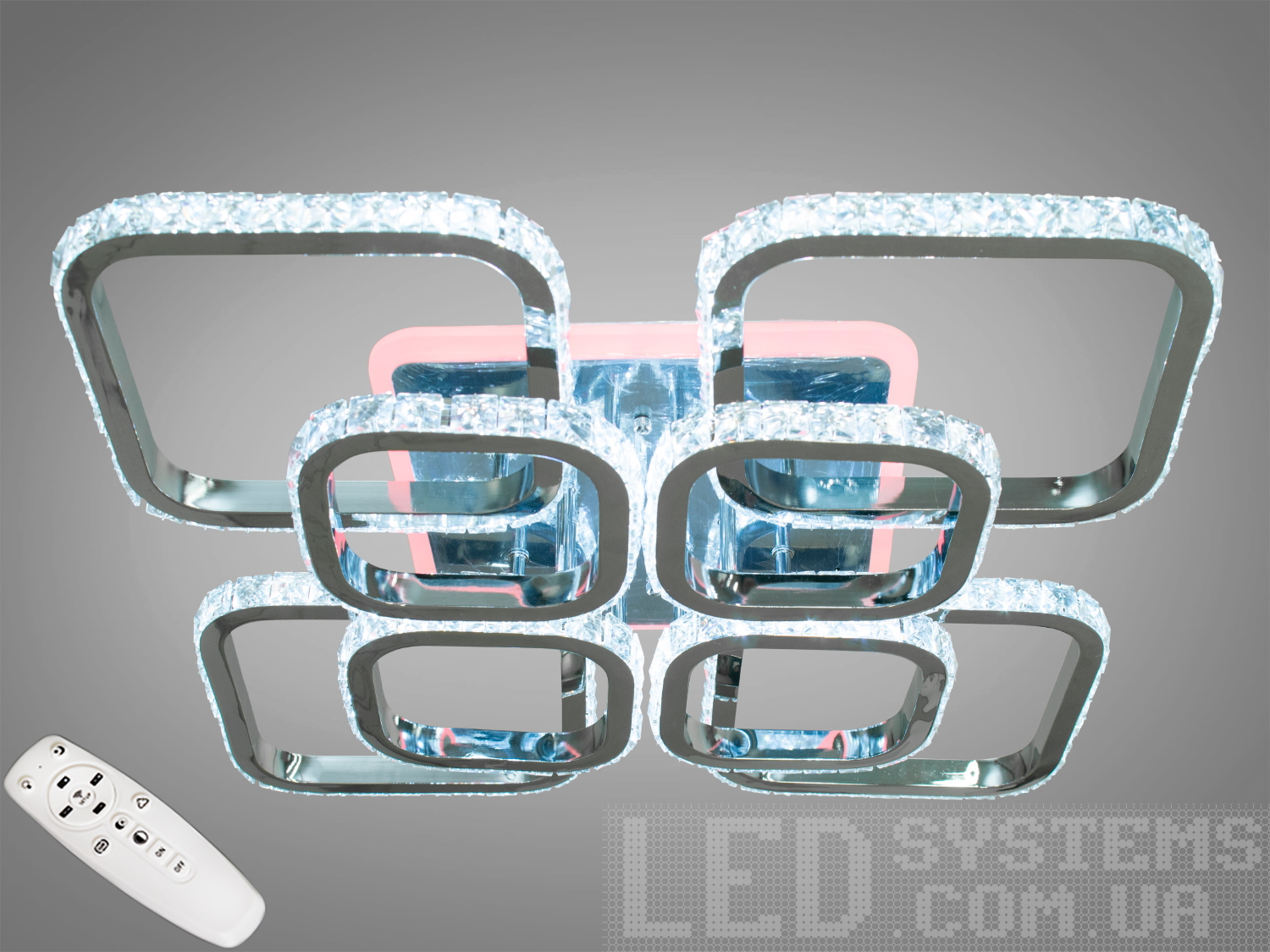 УЦІНКА! Кришталева LED-люстра з підсвічуванням, 160WХрустальные светодиодные люстры, Потолочные люстры, Светодиодные люстры, Люстры LED, Потолочные