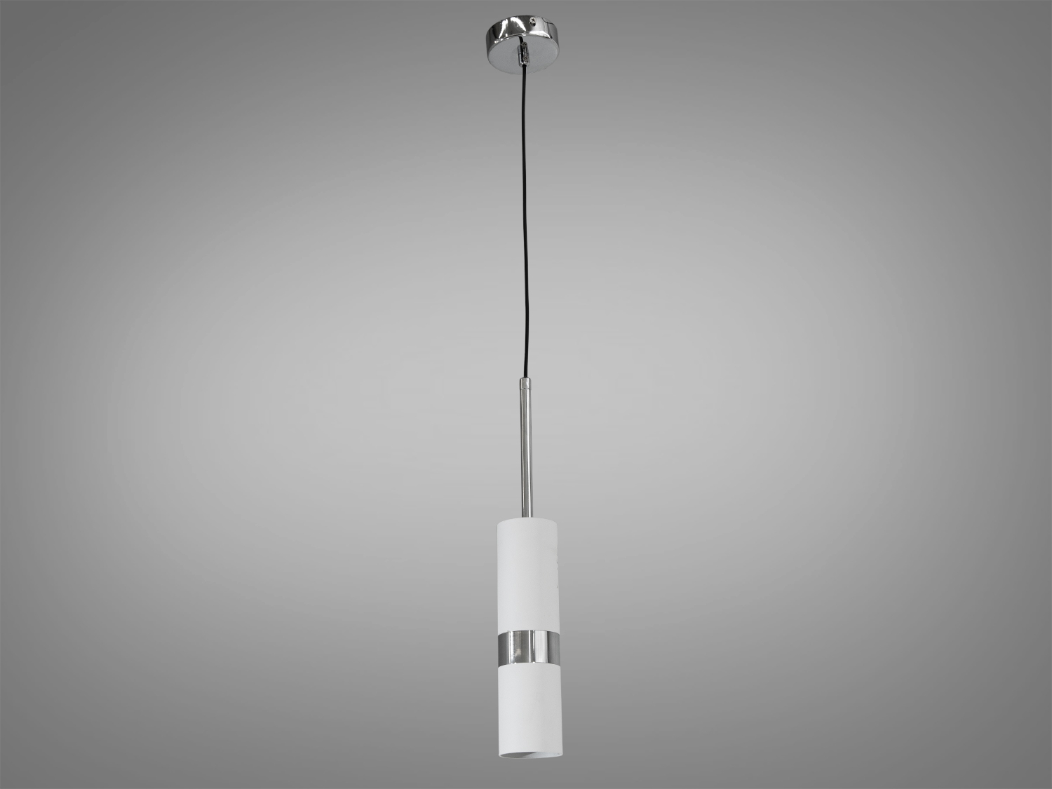 Стильний світильник-підвіс у кухню в стилі Loft, колір білий+хромИсточники направленного света, Подсветка для витрин, Светильники-тубы, Одинарные подвесы