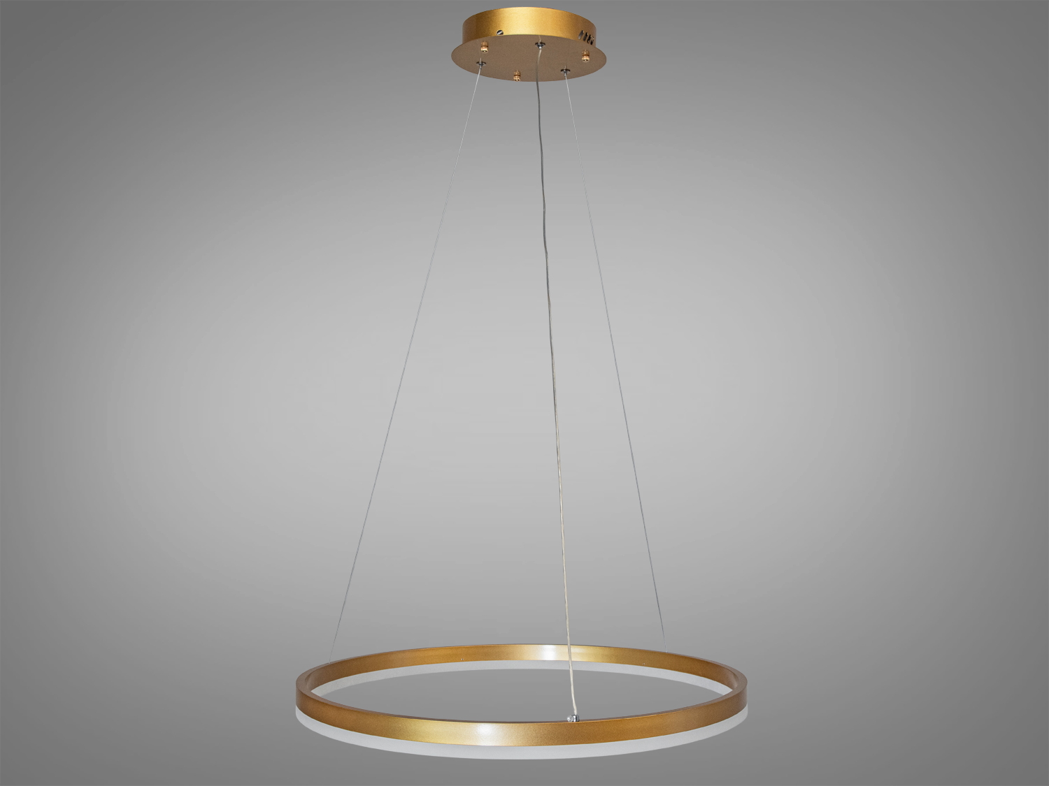 Повітряна світлодіодна люстра на кухню з диммером, золото, 42W