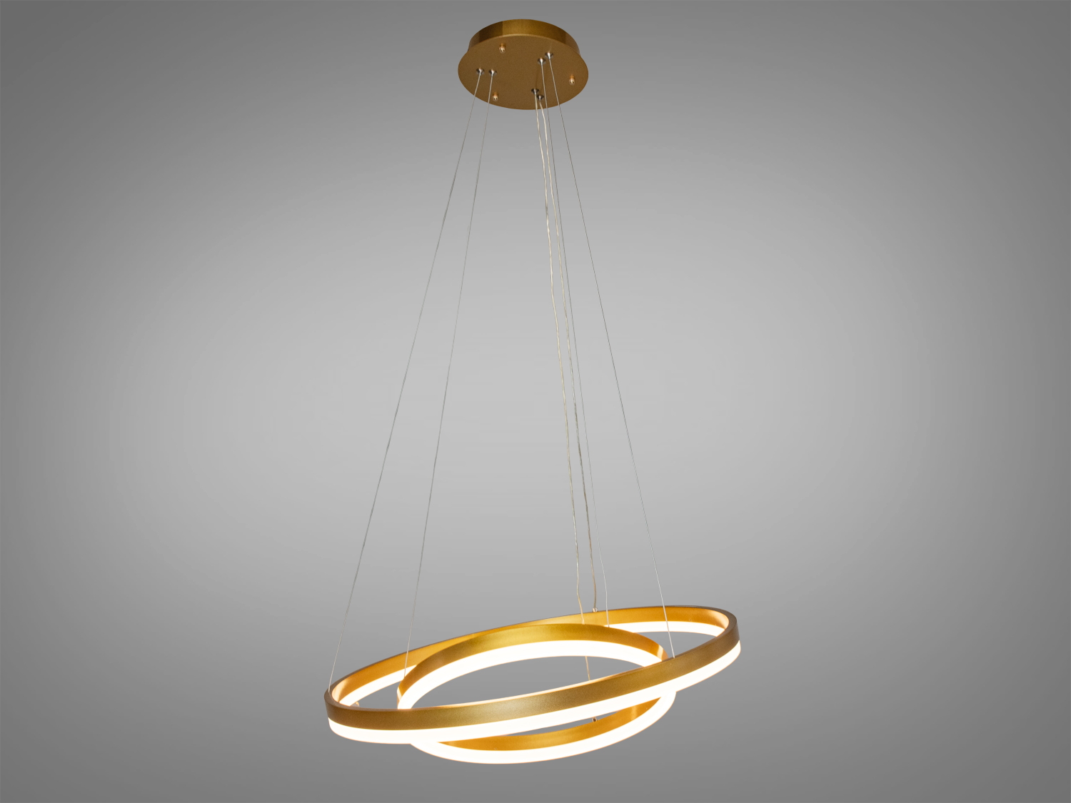 Стильна LED люстра на кухню з диммером – це дизайнерське втілення балансу та руху. Її унікальна форма поєднує плавність кола та строгість горизонтальної лінії, створюючи ефект багатошаровості та візуальної динаміки.