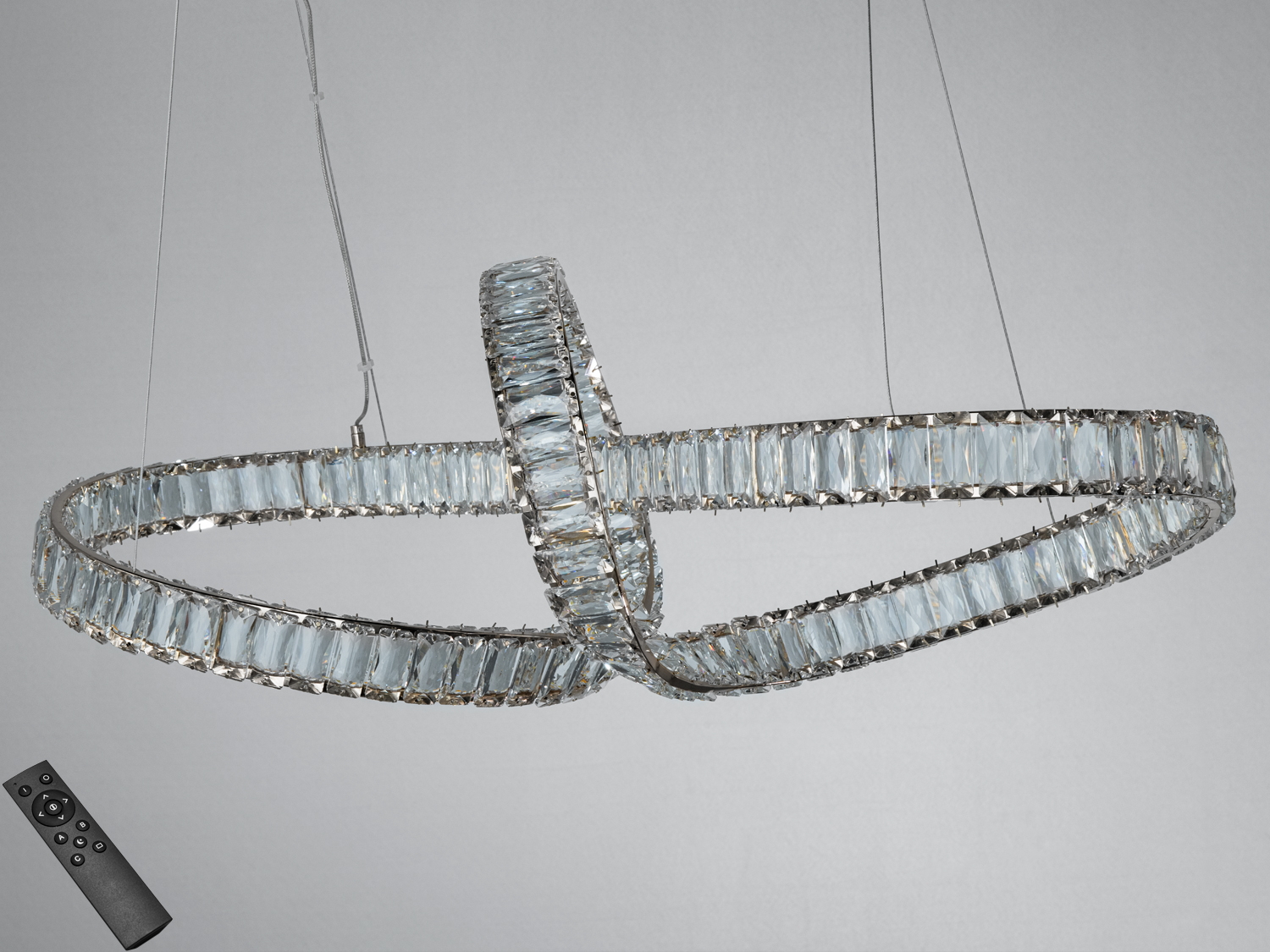 Світильник з дистанційним керуванням, кристалічна структура, підвісний монтаж, ідеальний для вітальні.