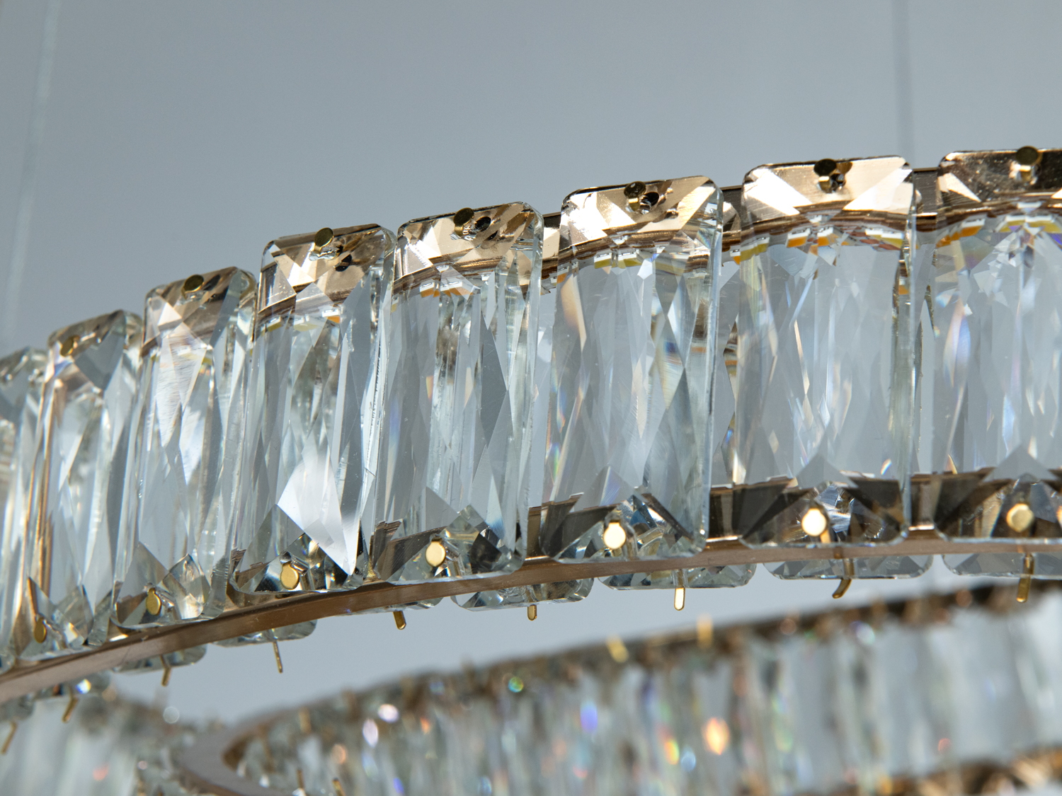 LED люстра підвіс золото 92 Вт з пультом дистанційного керування сучасна