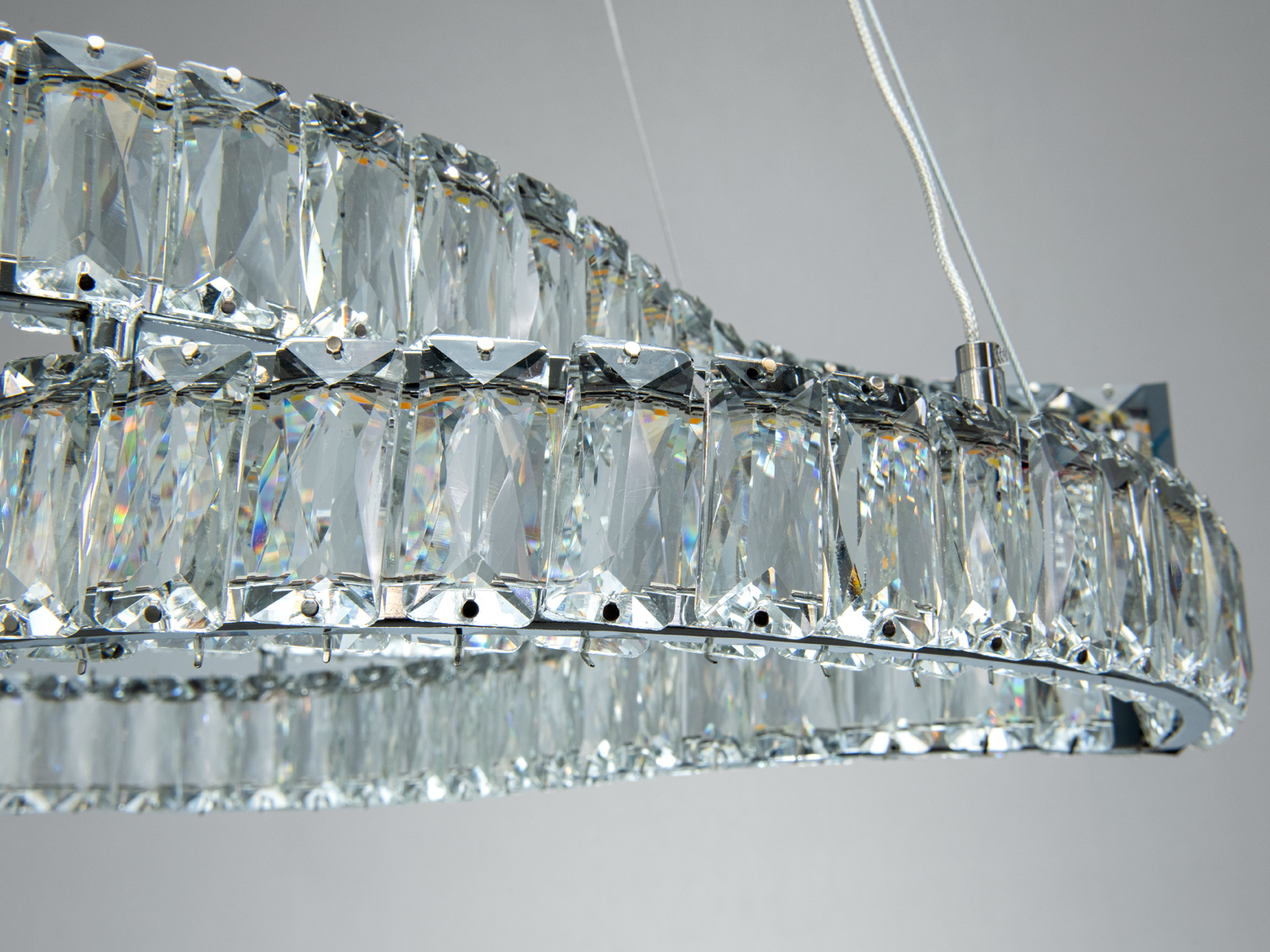 Світлодіодна підвісна люстра LED Люстри LED хром 86 Вт з пультом