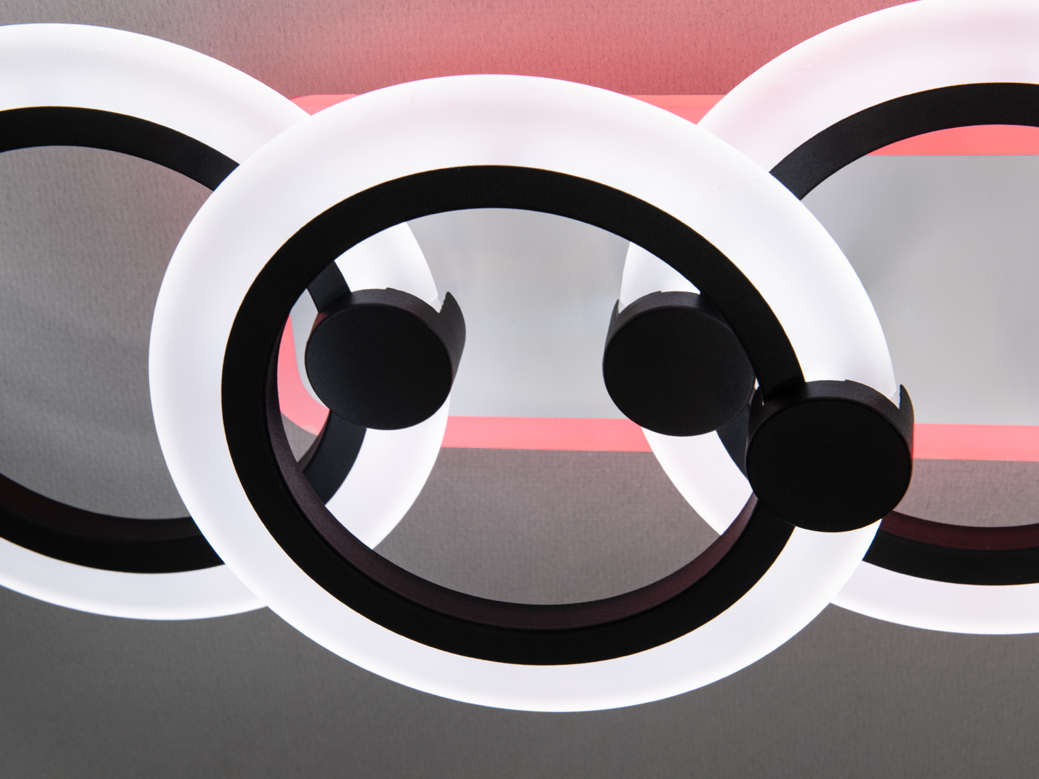 Потолочна люстра HA8022 чорна з пультом та LED кільцями