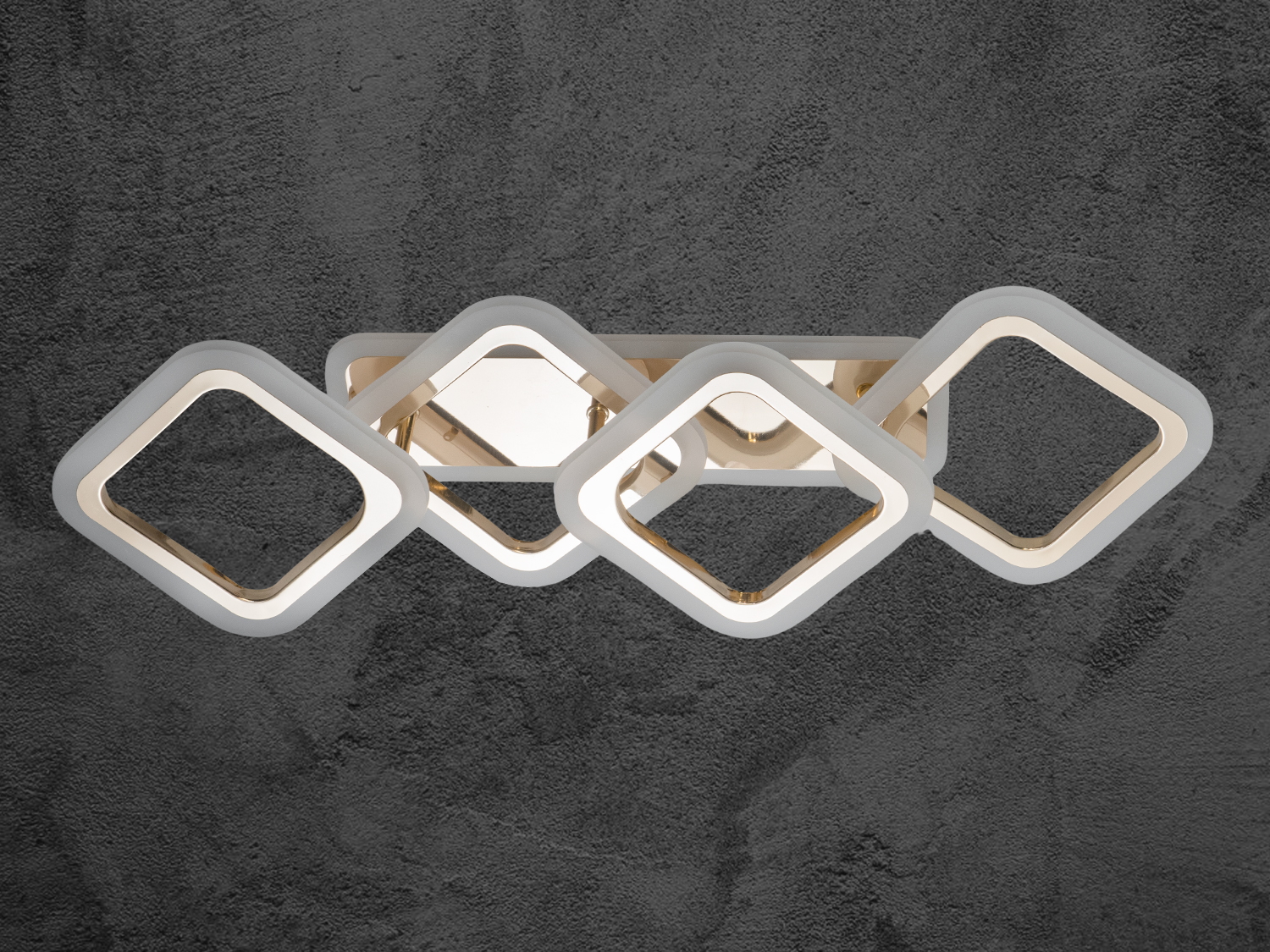 Світлодіодна люстра Diasha серія 8060 золото геометричний дизайн