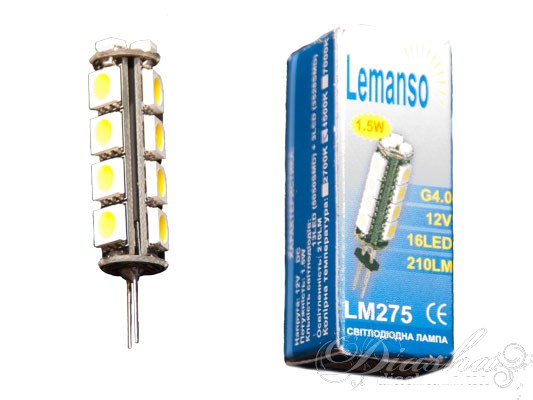LED лампа 1,5 W, сумісна з плафонами під галогенкуСветодиодные лампы G4, Lemanso