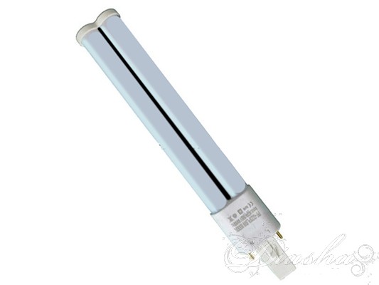 Лампа предназначена для замены компактной люминисцентной лампы стандарта G23. Светодиодная лампа полностью соответствует стандарту G23. Потребляемая мощность сотавляет всего 5Вт, при этом световой поток более 450 лм.