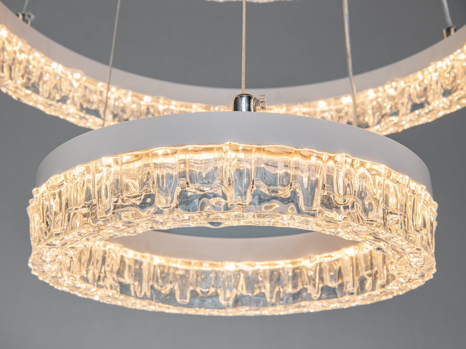 LED люстра Diasha біла 105 Вт 3 кільця підвісна світлодіодна