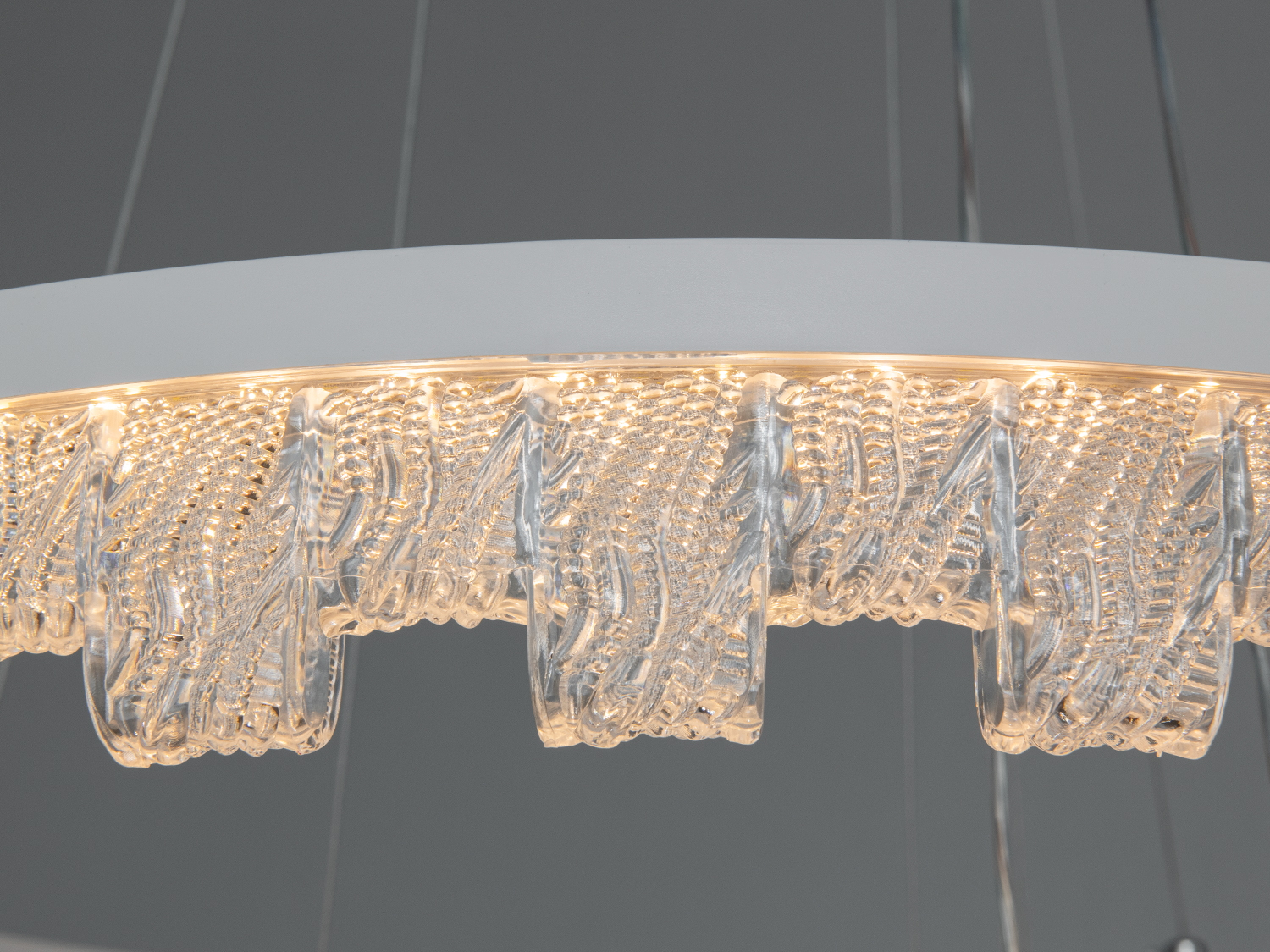 Світлодіодна люстра LED Diasha біла 3 кільця 105 Вт сучасна