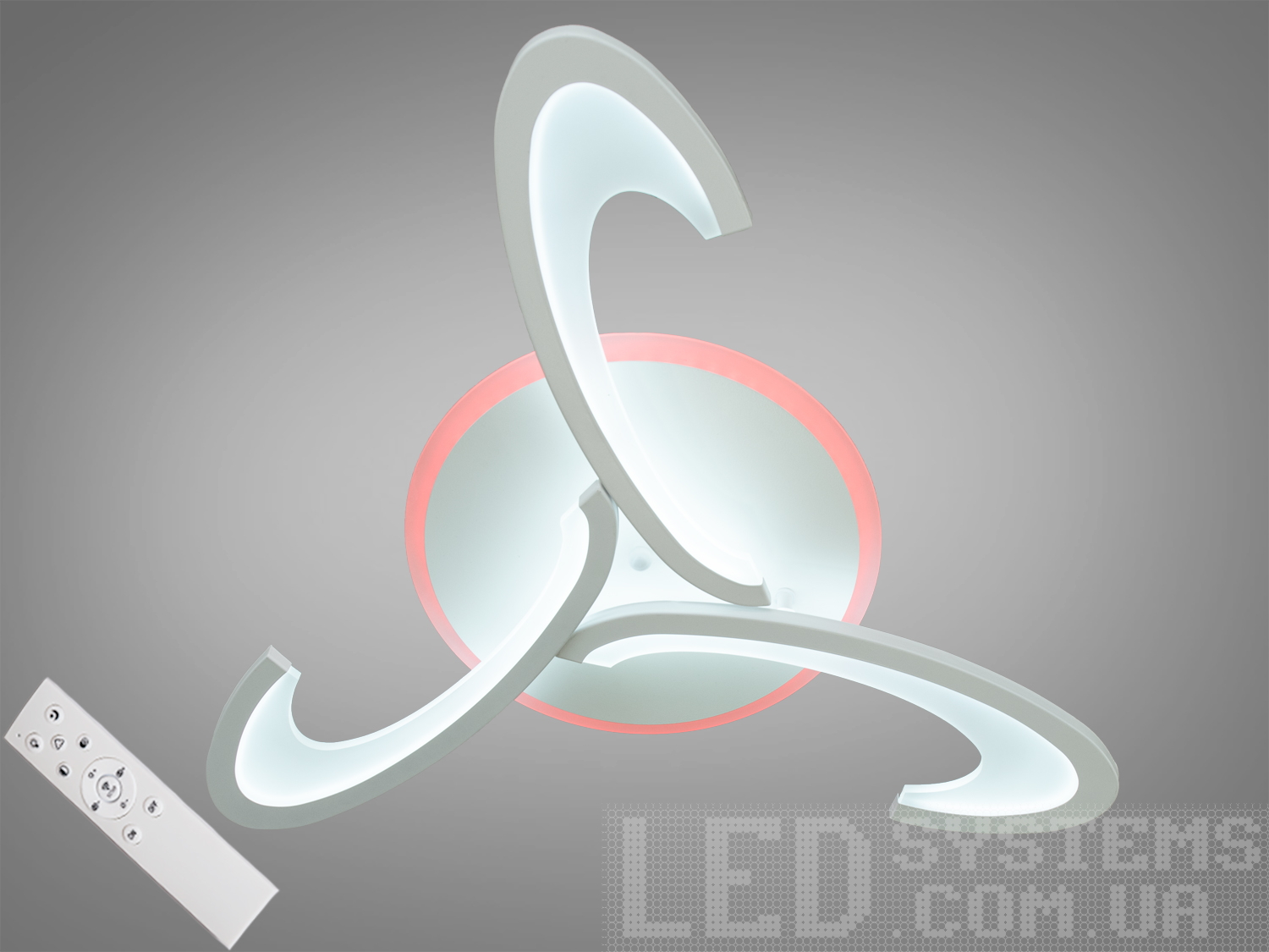 Стельова LED-люстра з димером і підсвічуванням є яскравим представником сучасного освітлювального дизайну від ТМ 