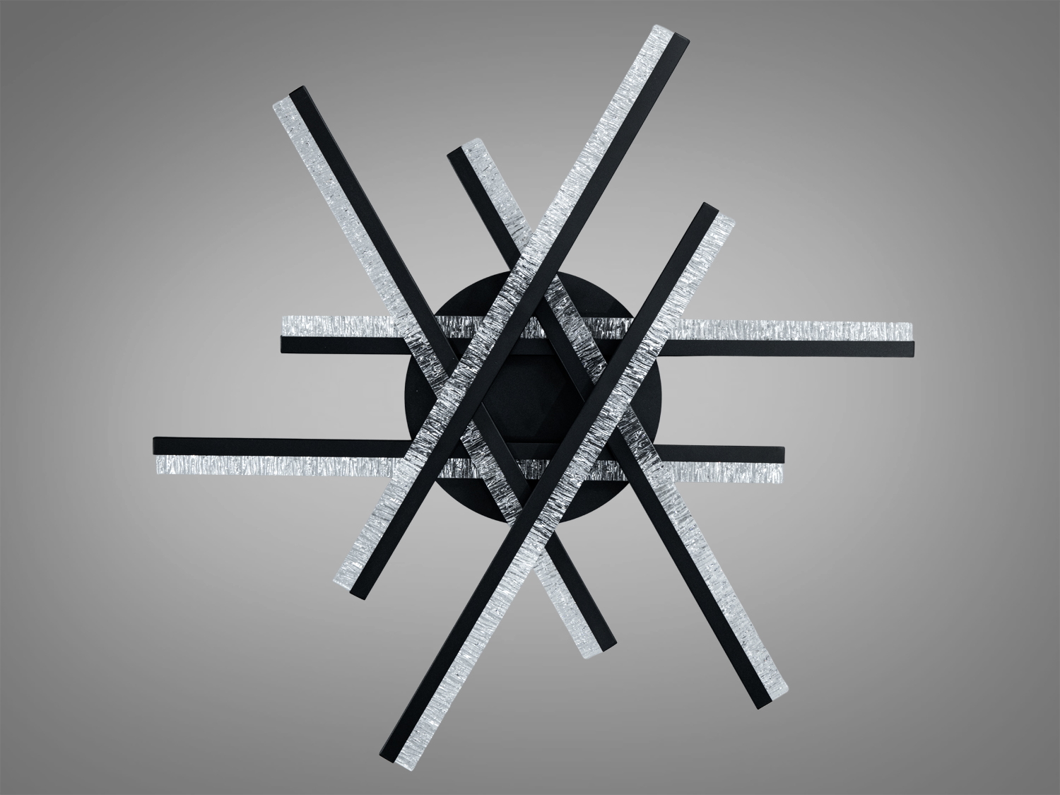 Потолочна LED люстра Diasha MX3087 чорний 86 Вт акрилові розсіювачі без пульта