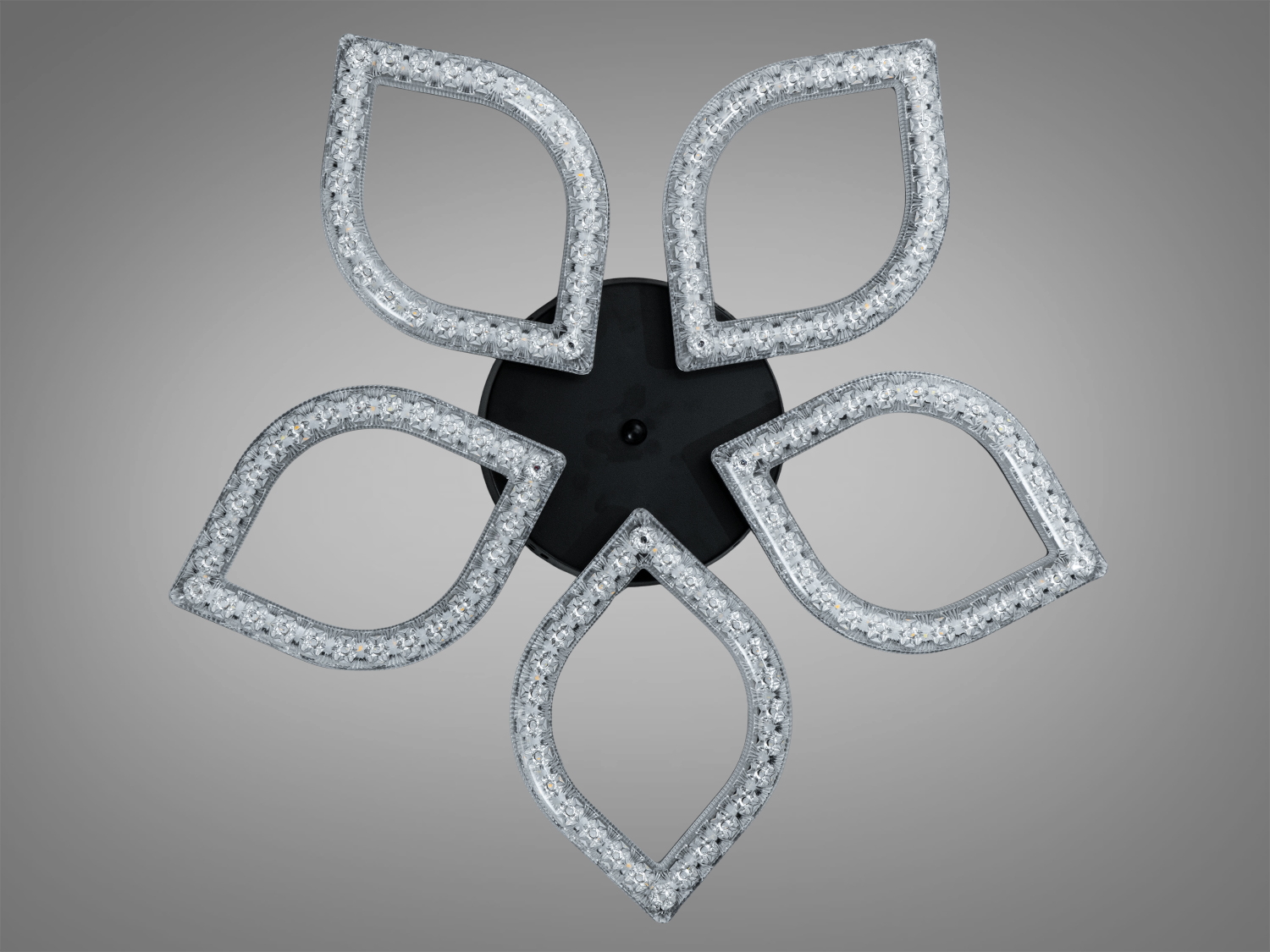 Стельова світлодіодна люстра Diasha MX4773-5SBK чорна 73 Вт 5 плафонів акрил