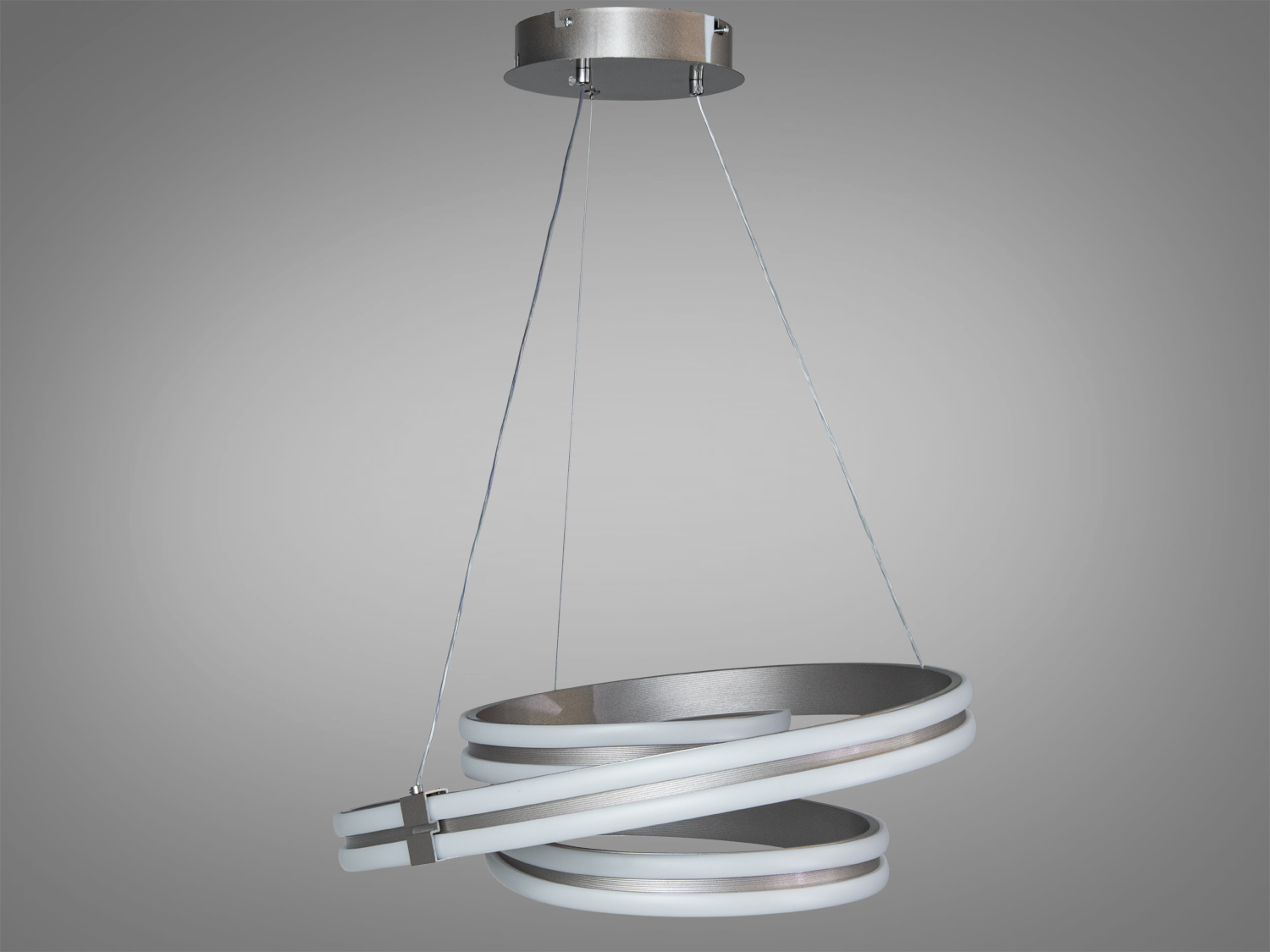 Підвісна LED люстра MX78093 коричнева 125 Вт завитки сучасна