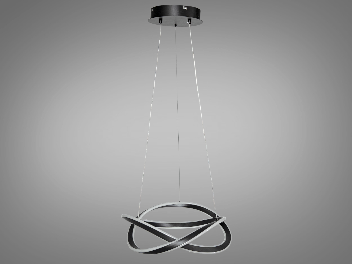 Підвісний світильник з тросовим кріпленням та елегантним дизайном. Ідеальний вибір для мінімалістичного декору.