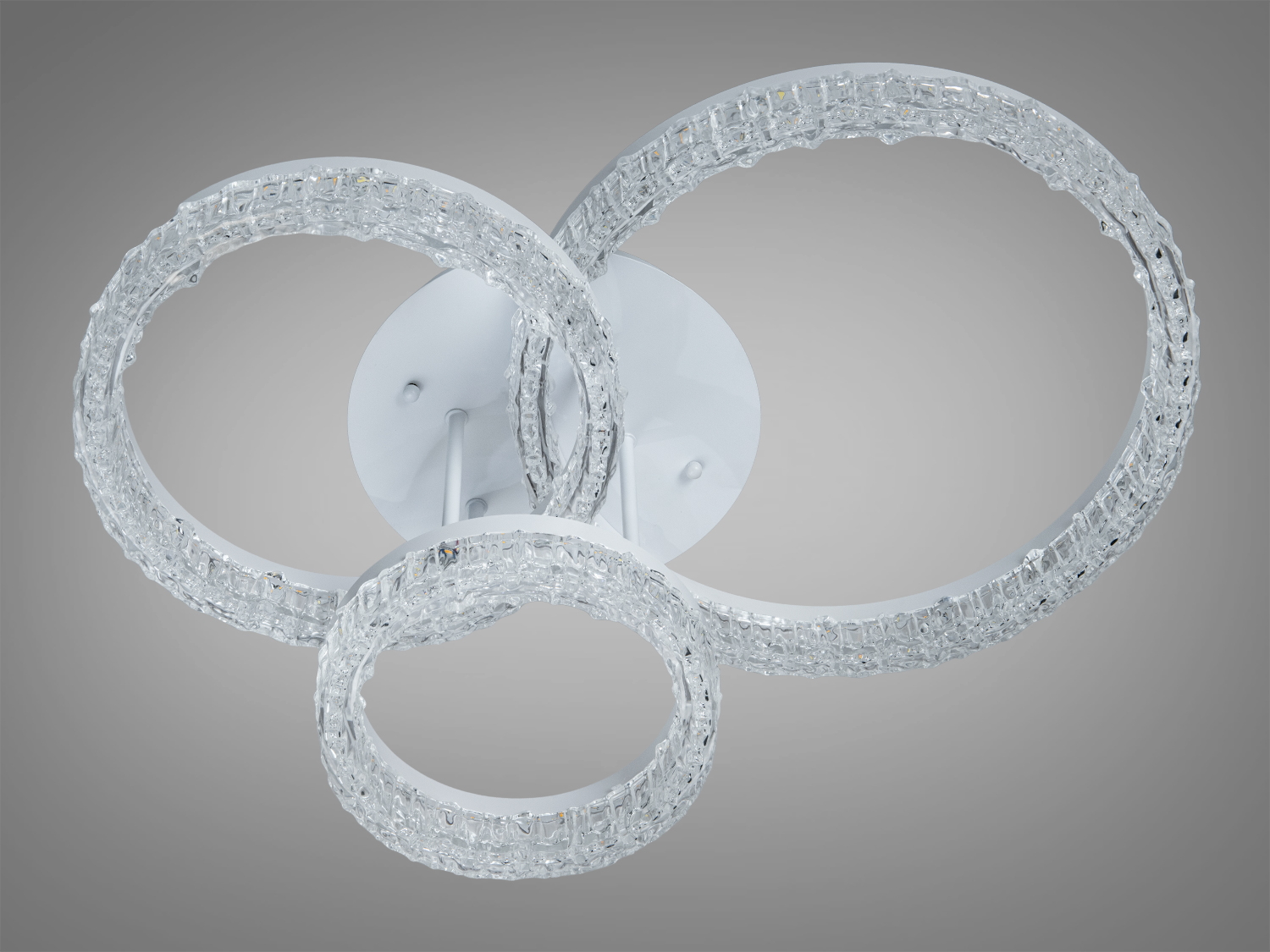 Потолочна світлодіодна люстра кільця MX78202 біла 88 Вт акрил без пульта