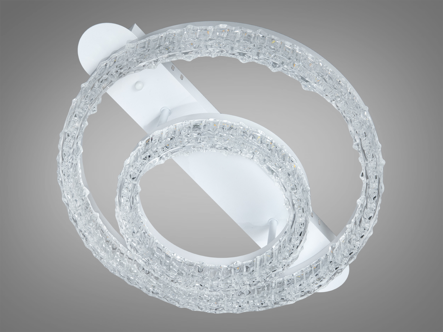 LED люстра MX78203-400+200WH біла акрилові кільця 60W