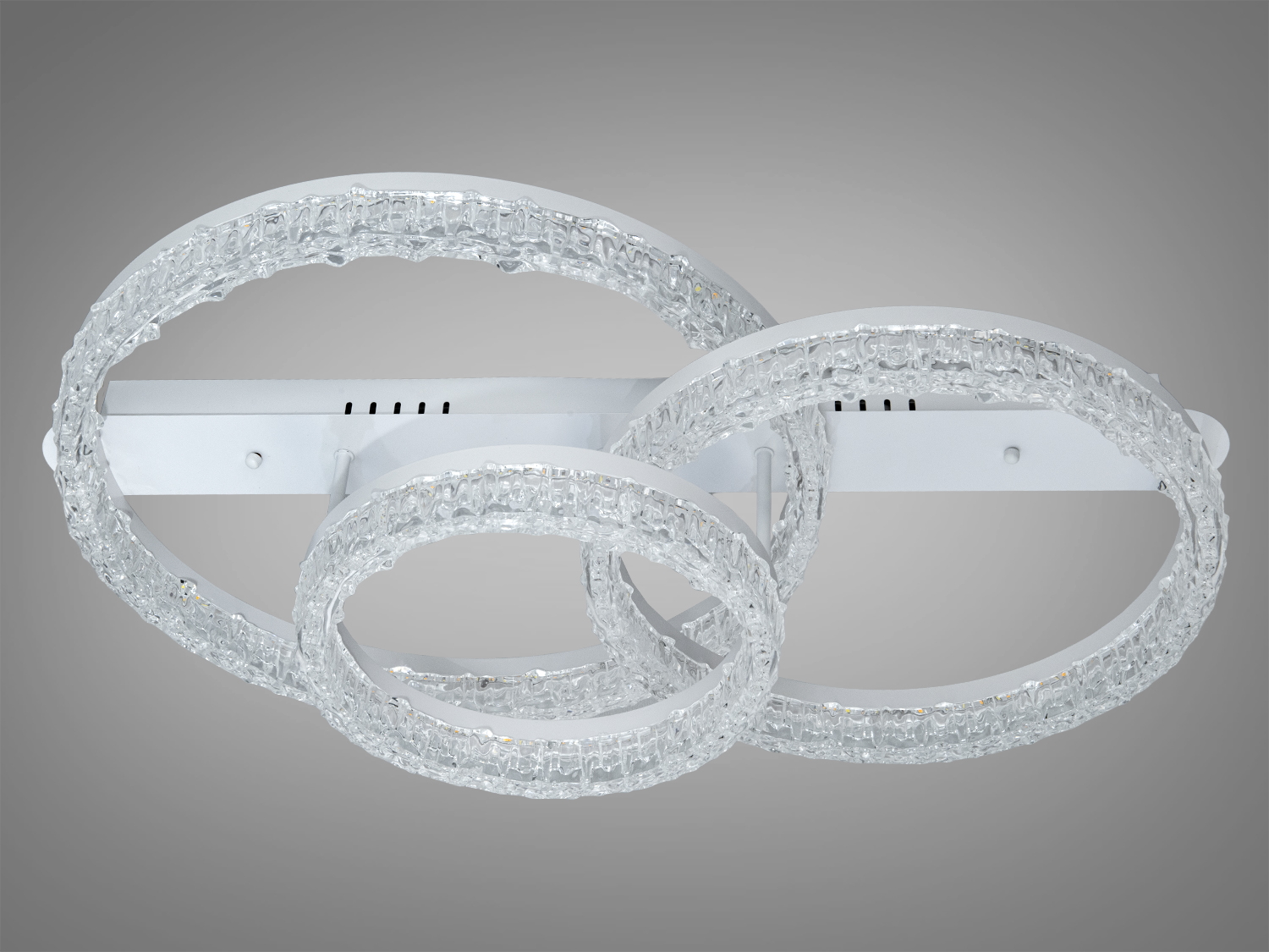 Світлодіодна люстра MX78203 біла 103W три кільця акрил