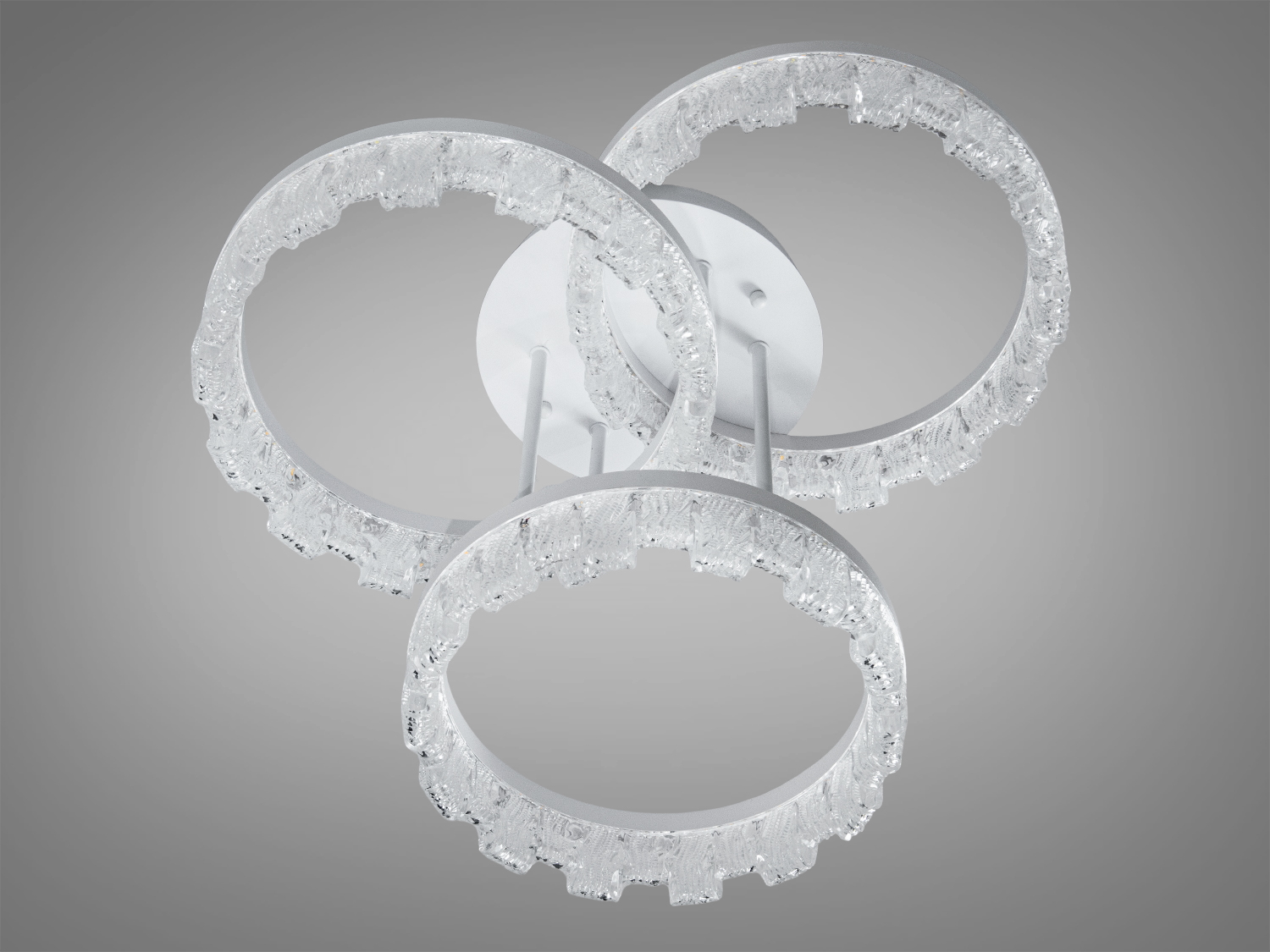 Потолочна люстра кольця MX78204 білий прозорий холодне світло LED сучасна