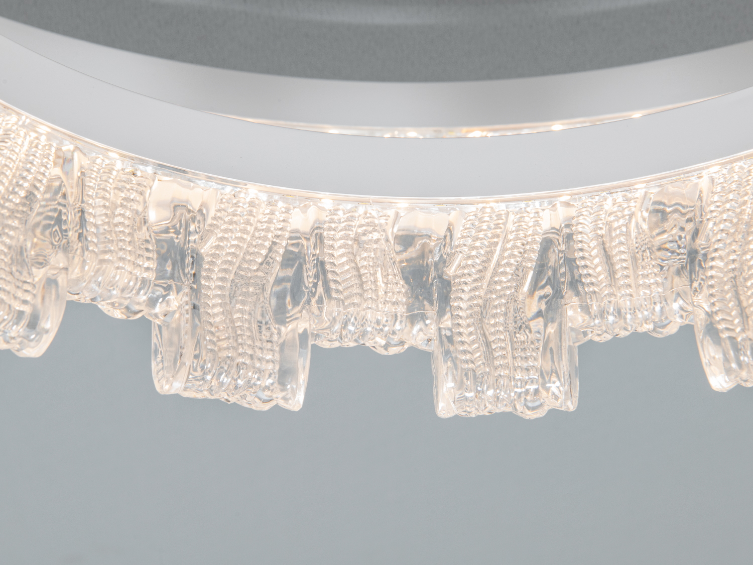 Стельова світлодіодна люстра Diasha MX78205 біла два акрилові кільця 72 Вт для 12 м²