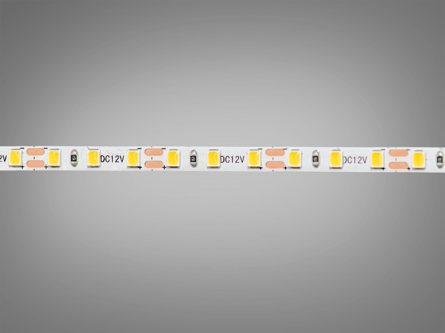 LED стрічка 12В, 120 діодів на метр, 5 мм, теплий