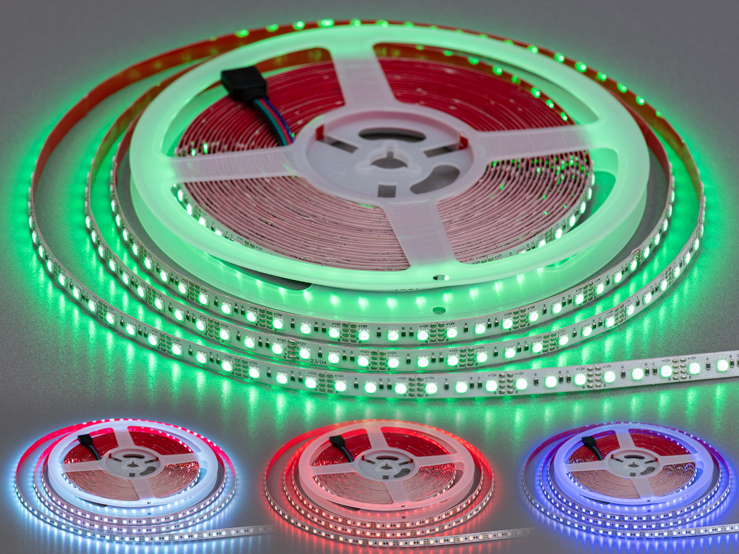 LED стрічка 12В, 108 діодів на метр, 8мм, RGB