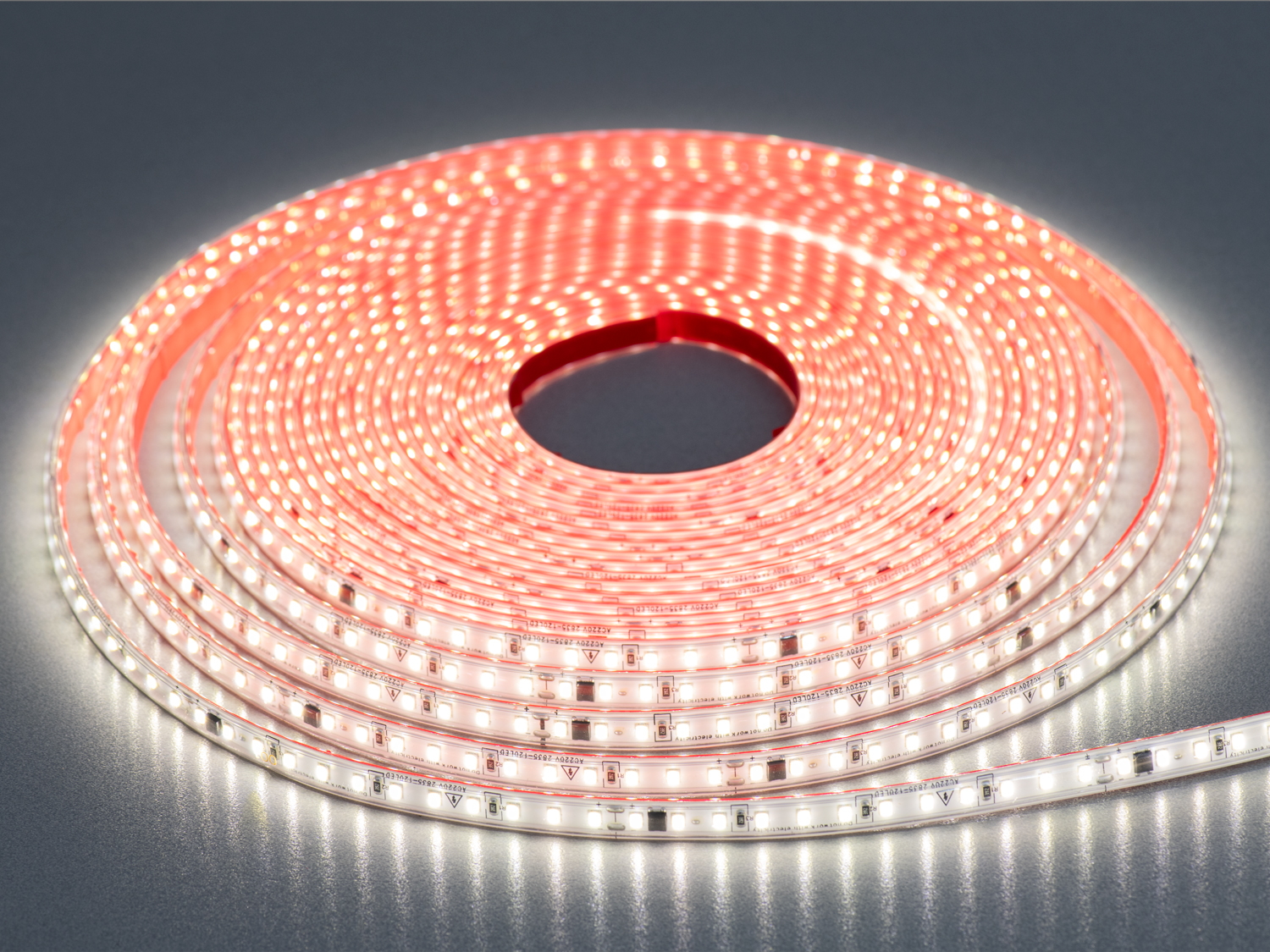 LED стрічка 220в, 120 шт/м, герметична, 8мм, нейтральний