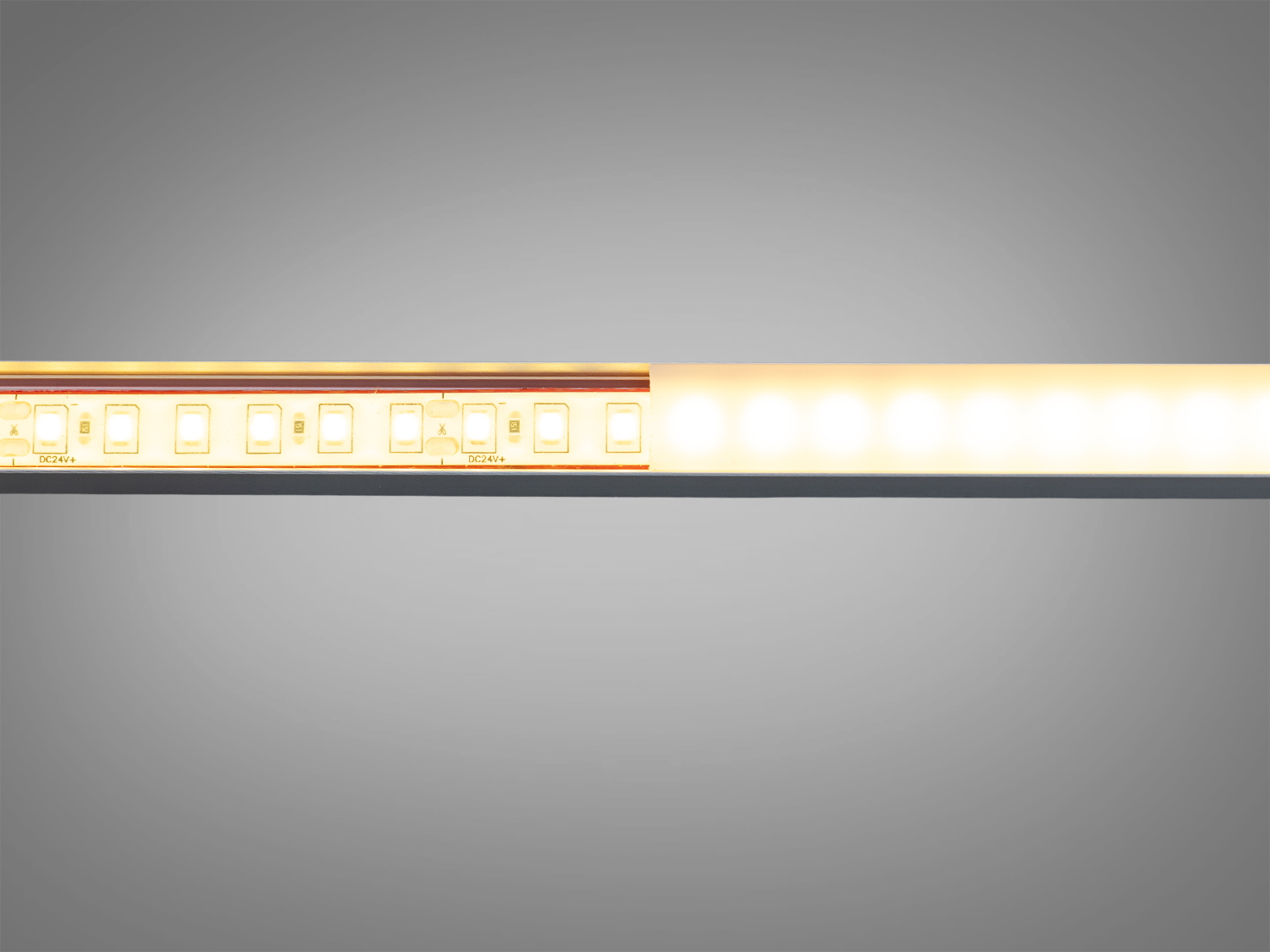 Світлодіодна стрічка 24В, 120 шт/м, герметична, 8мм, теплий