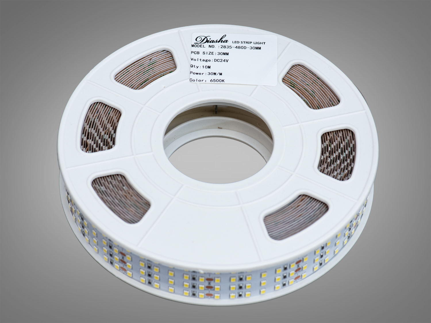 LED стрічка 24В, 180 діодів на метр, 8мм, холодний